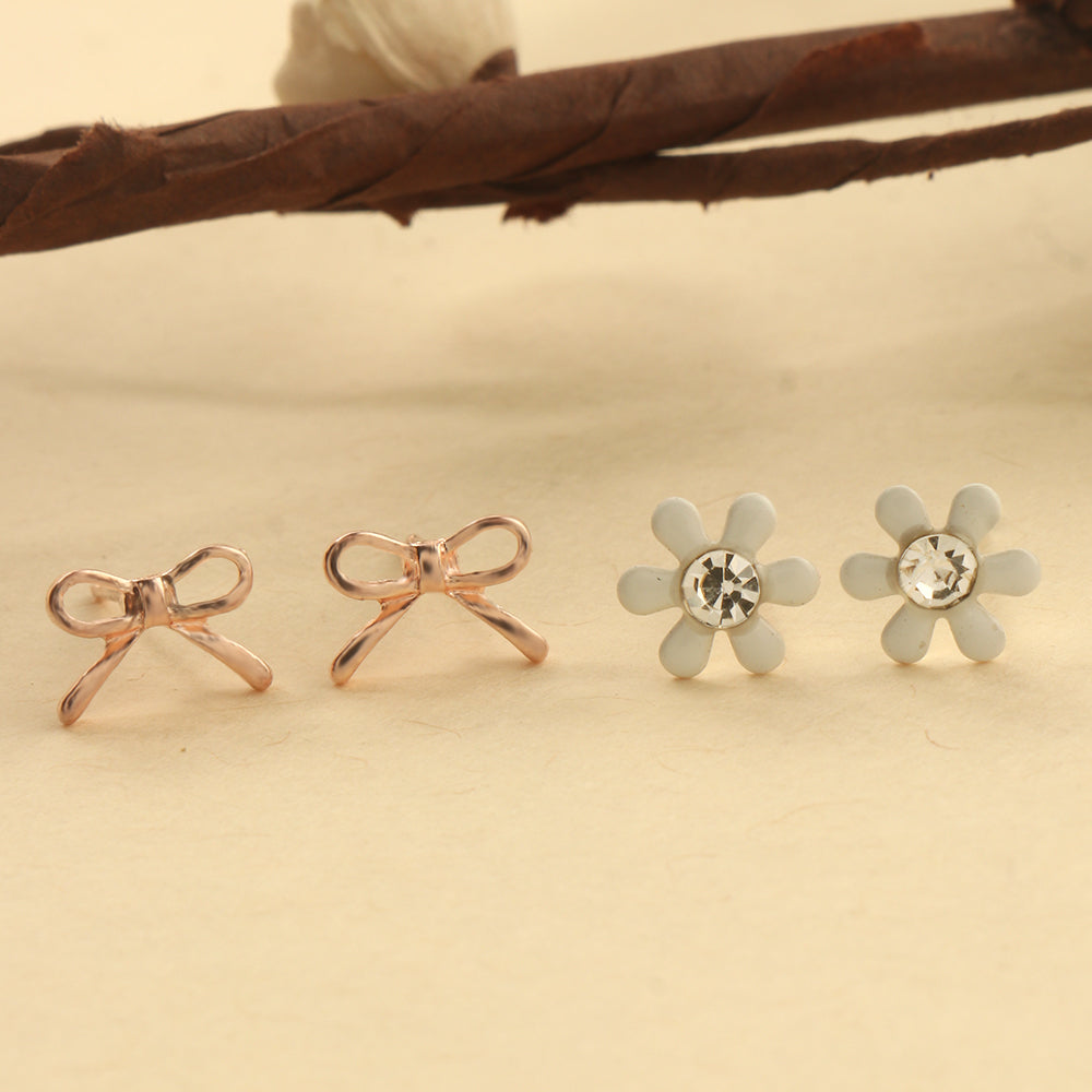 Petal Pop Pair- Combo stud earrings
