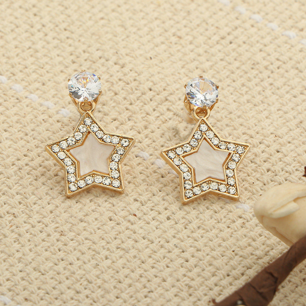 Super Star- Stone studded dangler earrings