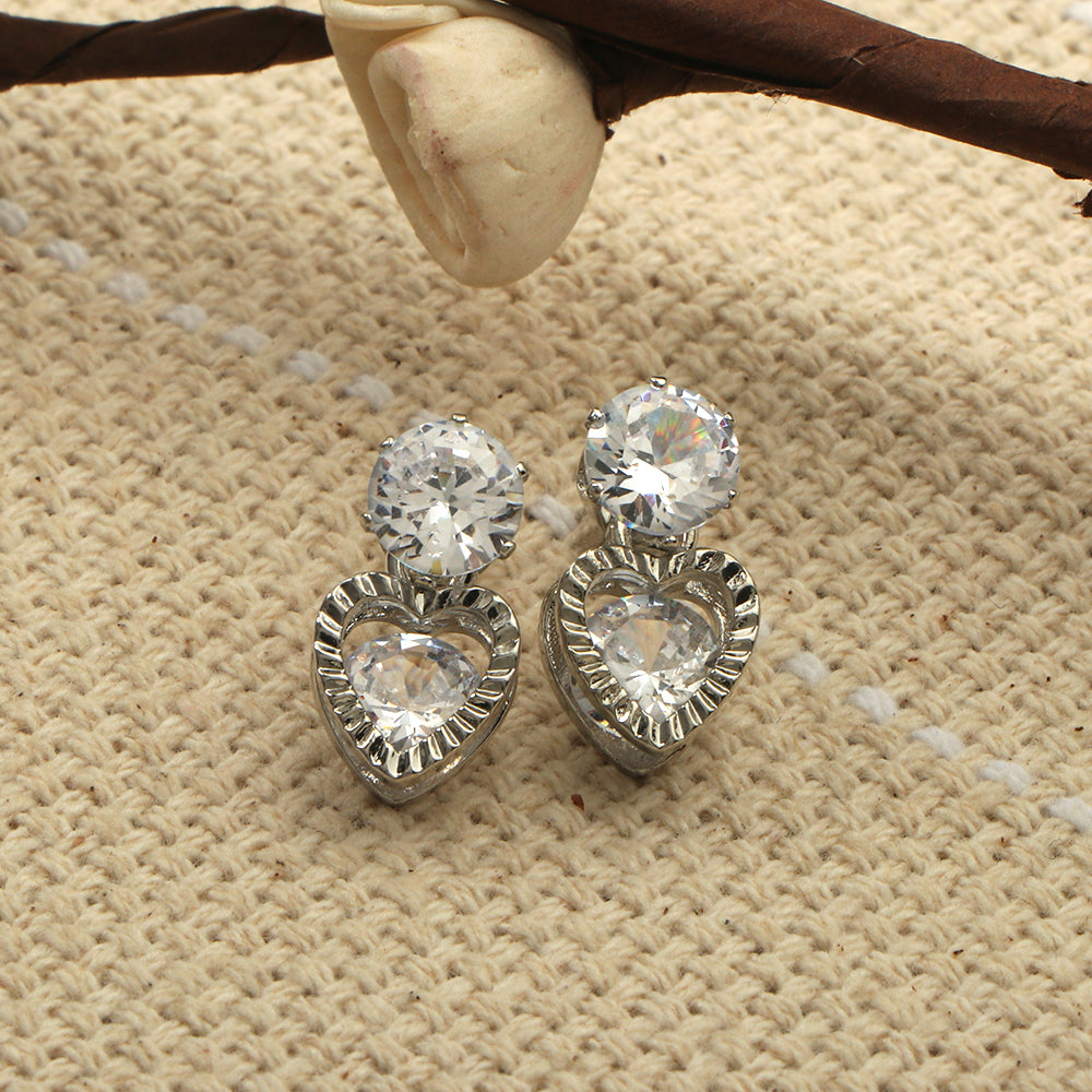 Sharp Shine- Stone studded dangler earrings