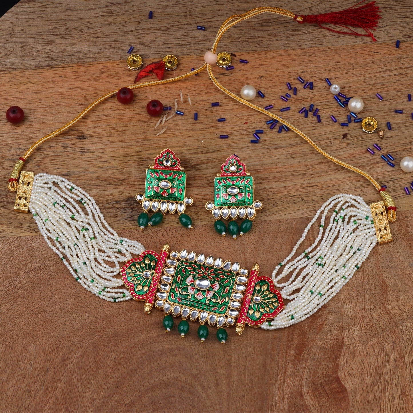 Meenakari Necklace Set