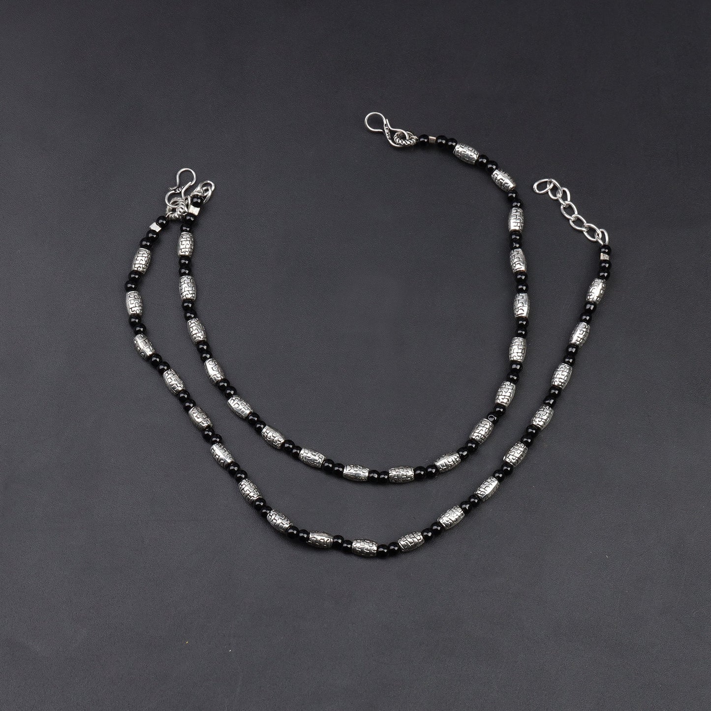 Black Beads studded Charm Bracelet