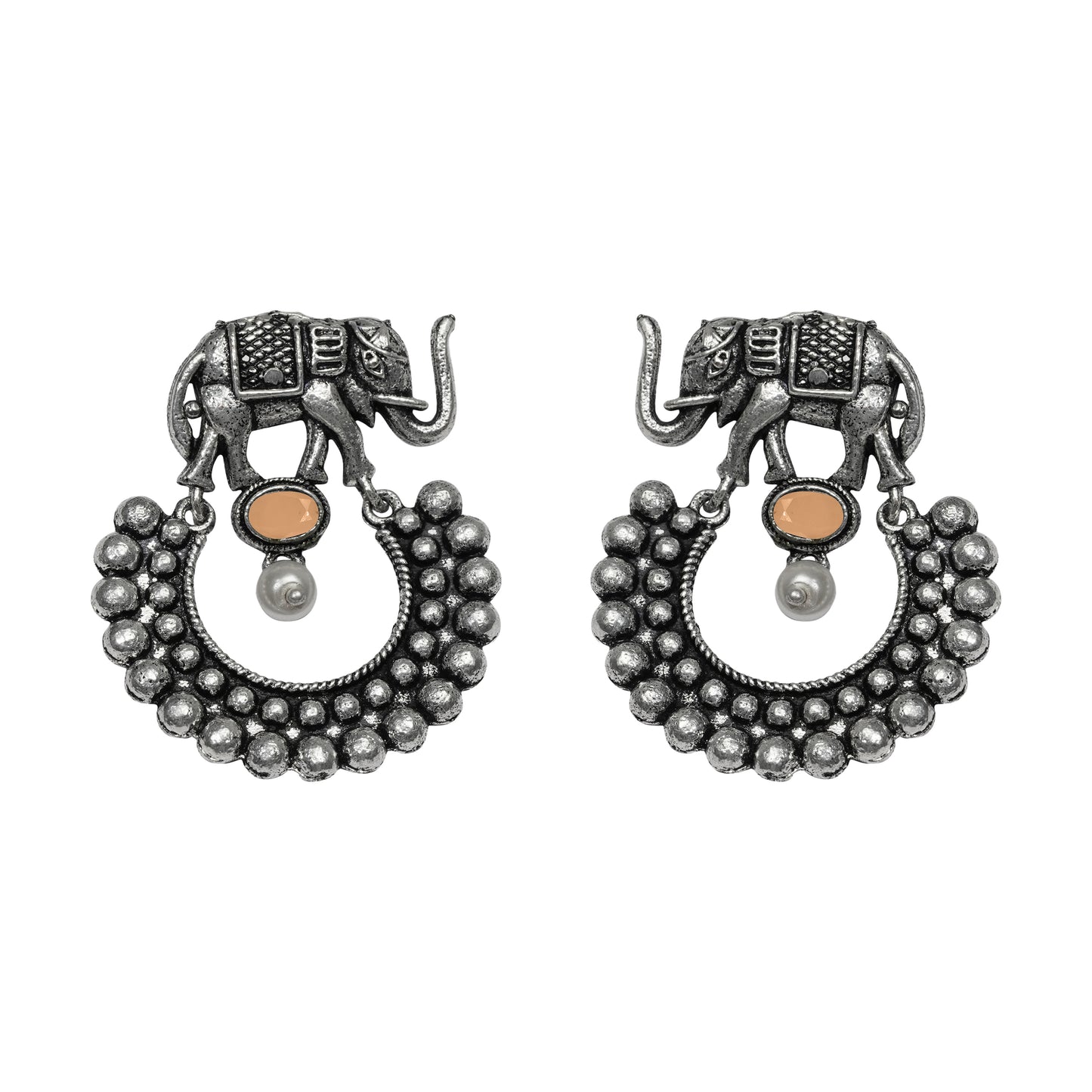 Elephant Arc dangler earrings (Light Orange)