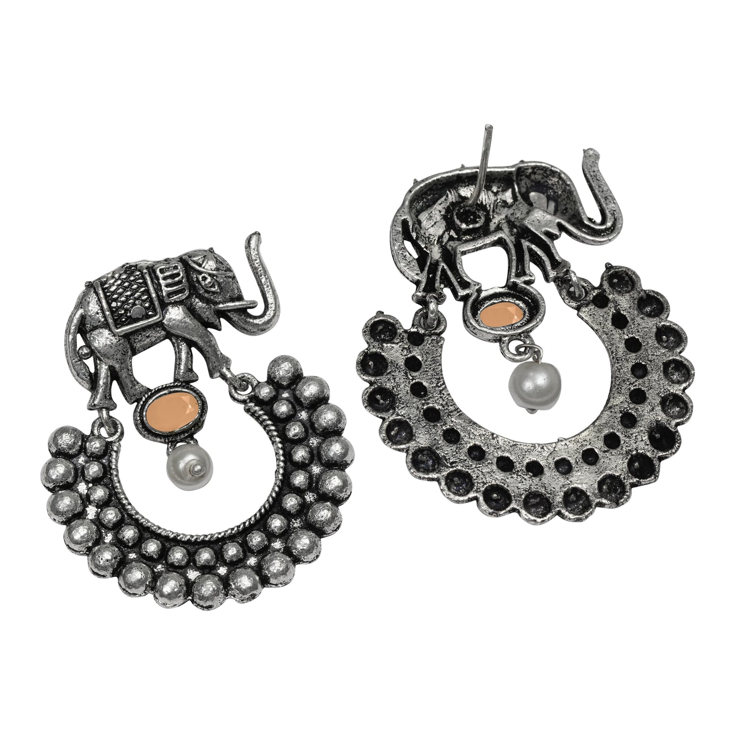 Elephant Arc dangler earrings (Light Orange)