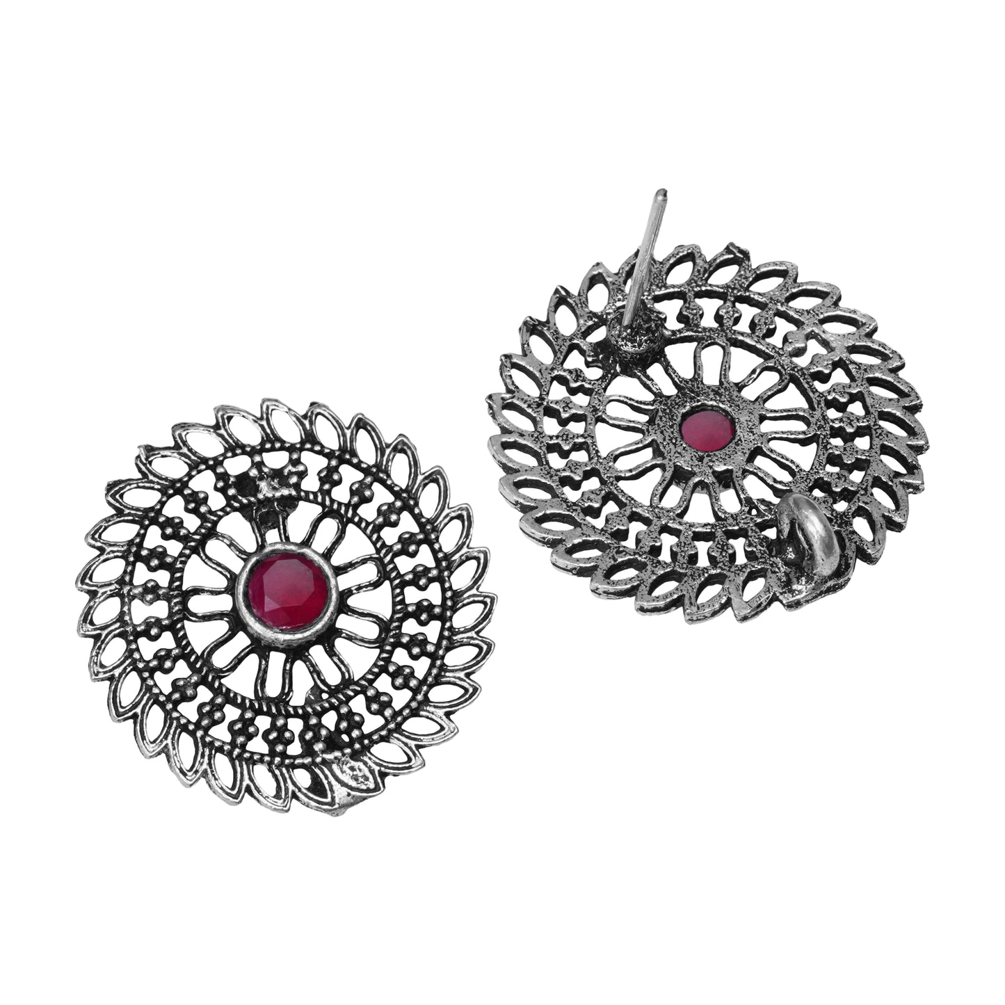 Charming Chakra stud earrings (Red)