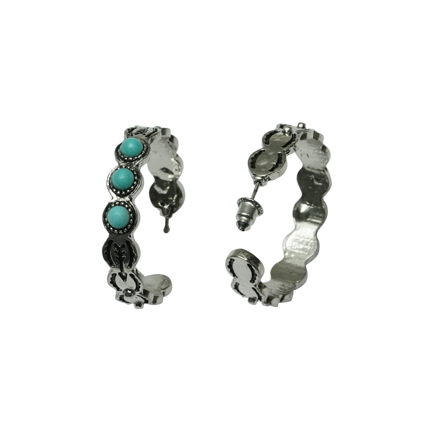 Pea Pod hoop earrings (Mint)