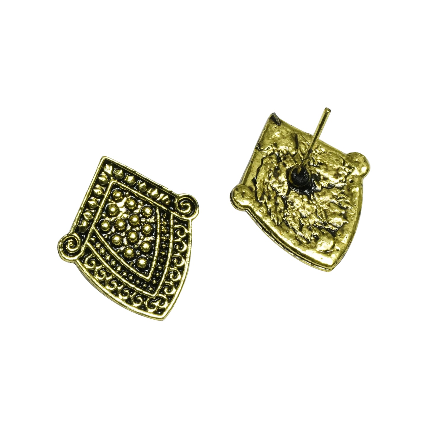 Gold polished oxidised Earrings