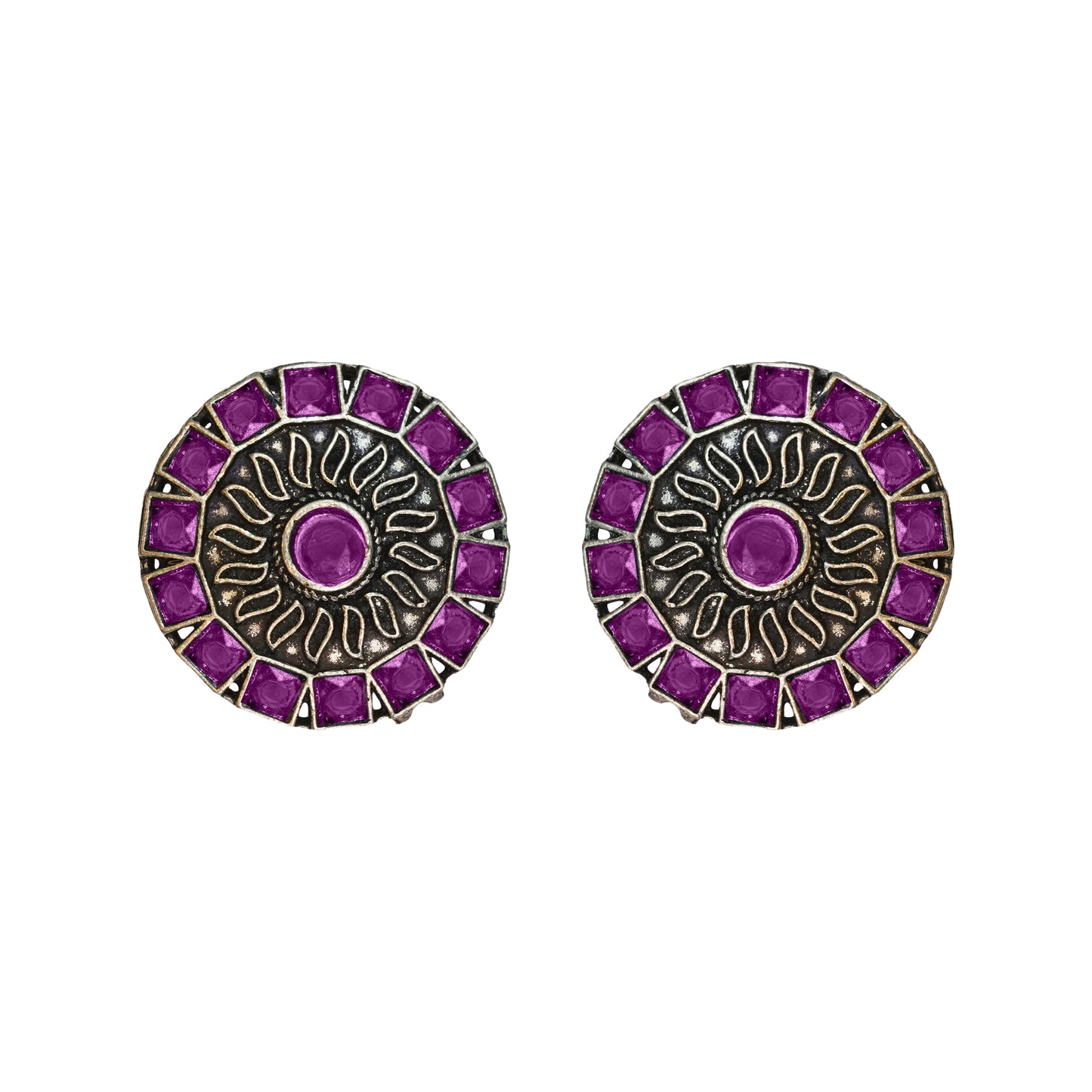 Spark stud earrings (Purple)