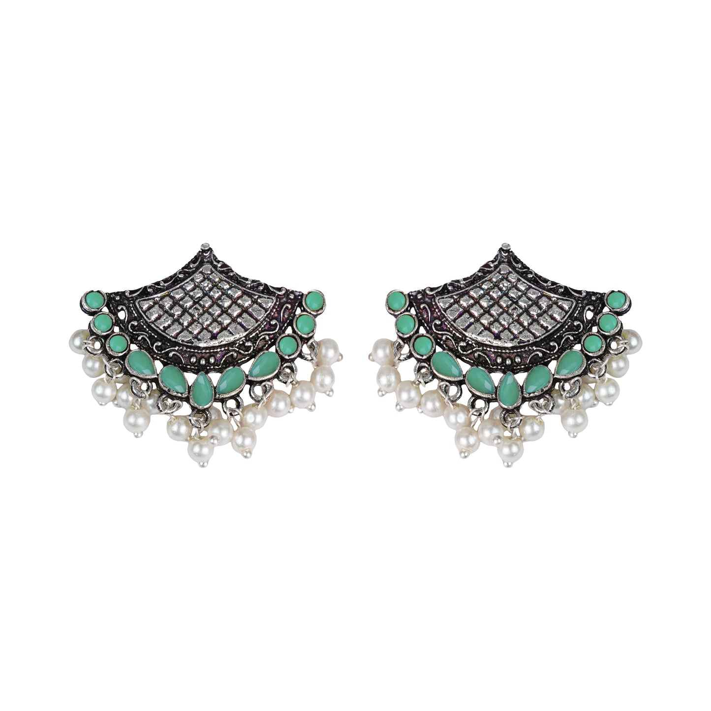 Royal Potli stud earrings (Pista)