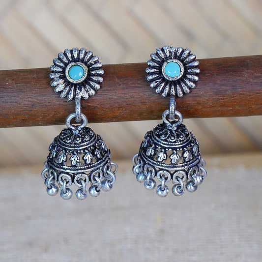 Garden gorgeousness Jhumki arrings (Mint)