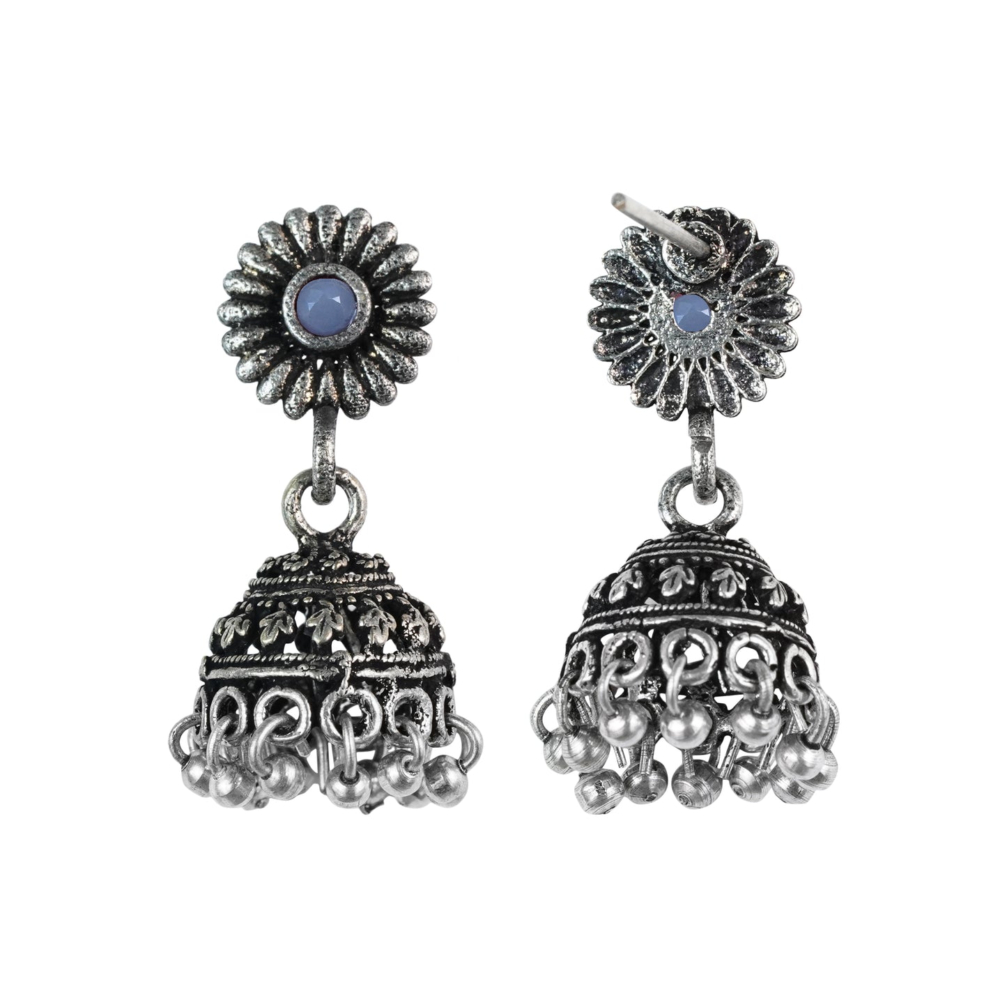 Garden gorgeousness Jhumki arrings (Grey)