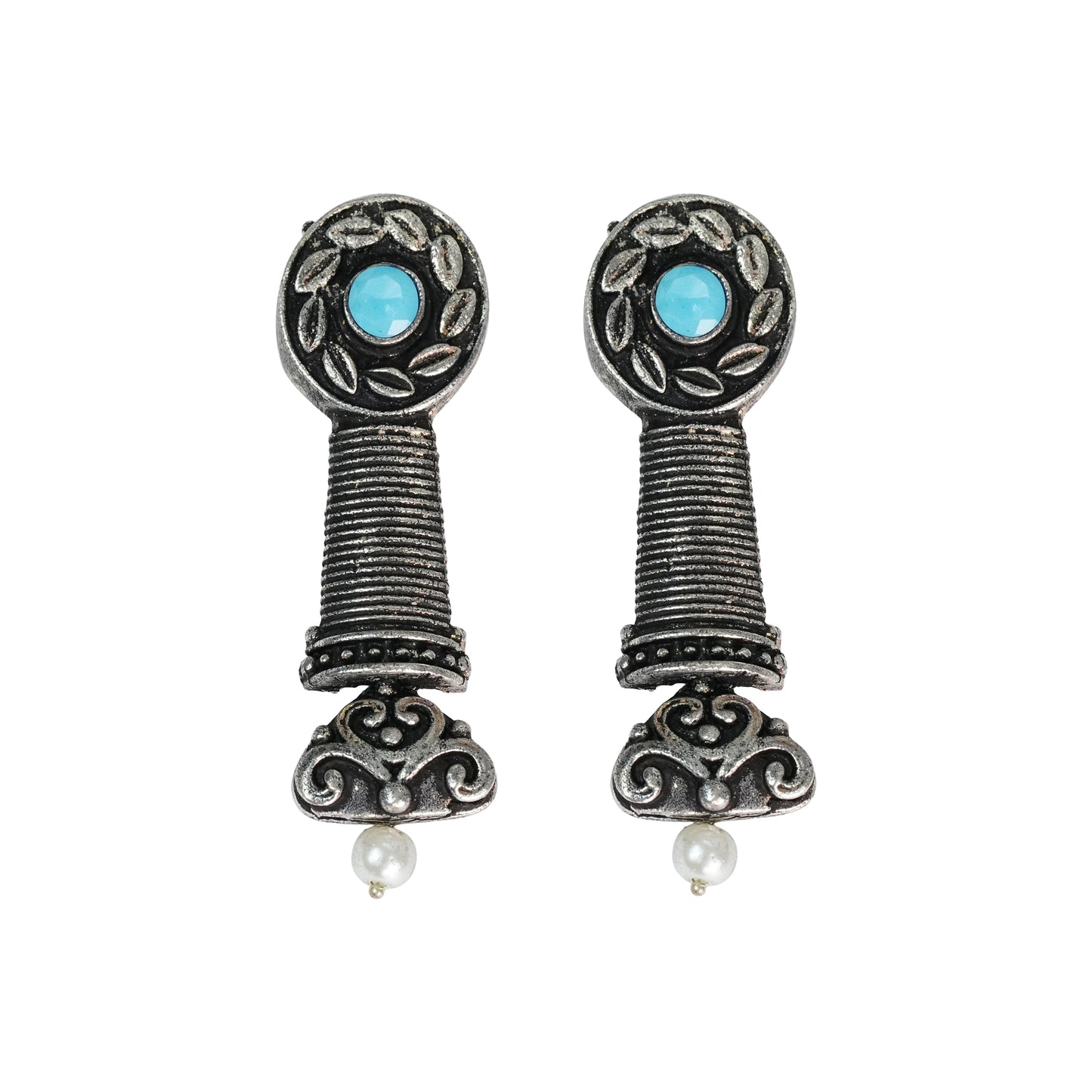 Shahi Trumpet stud earrings (Sky Blue)