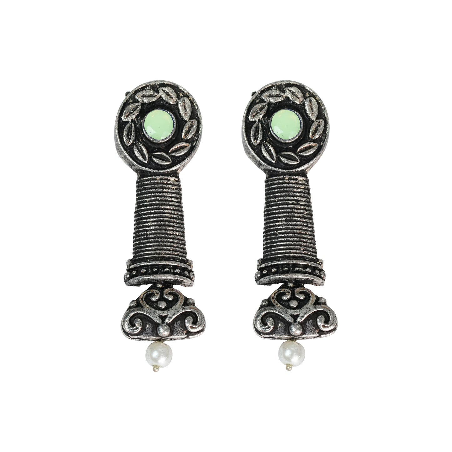Shahi Trumpet stud earrings (Pista)