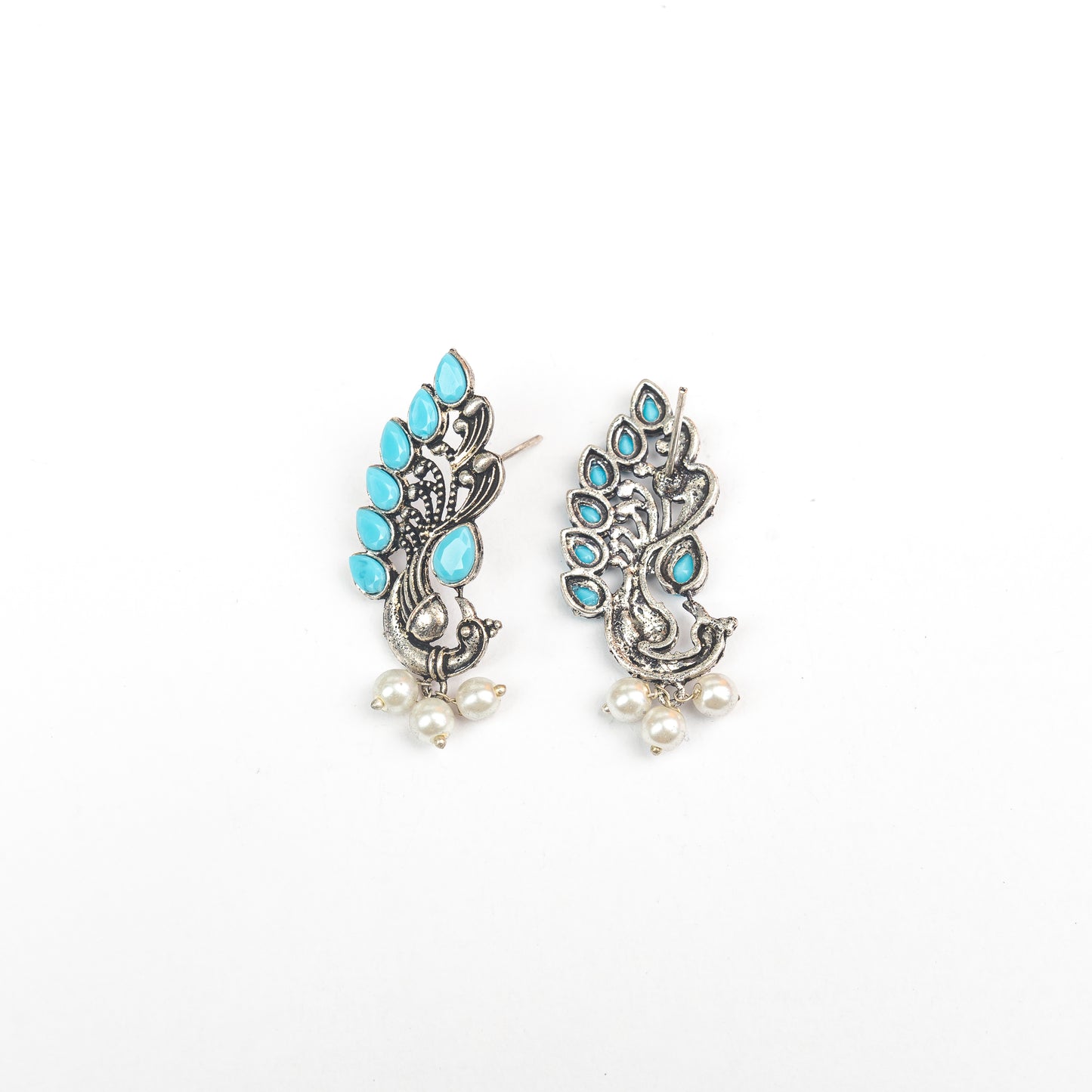 Mayur Pride stud earrings (Sky Blue)
