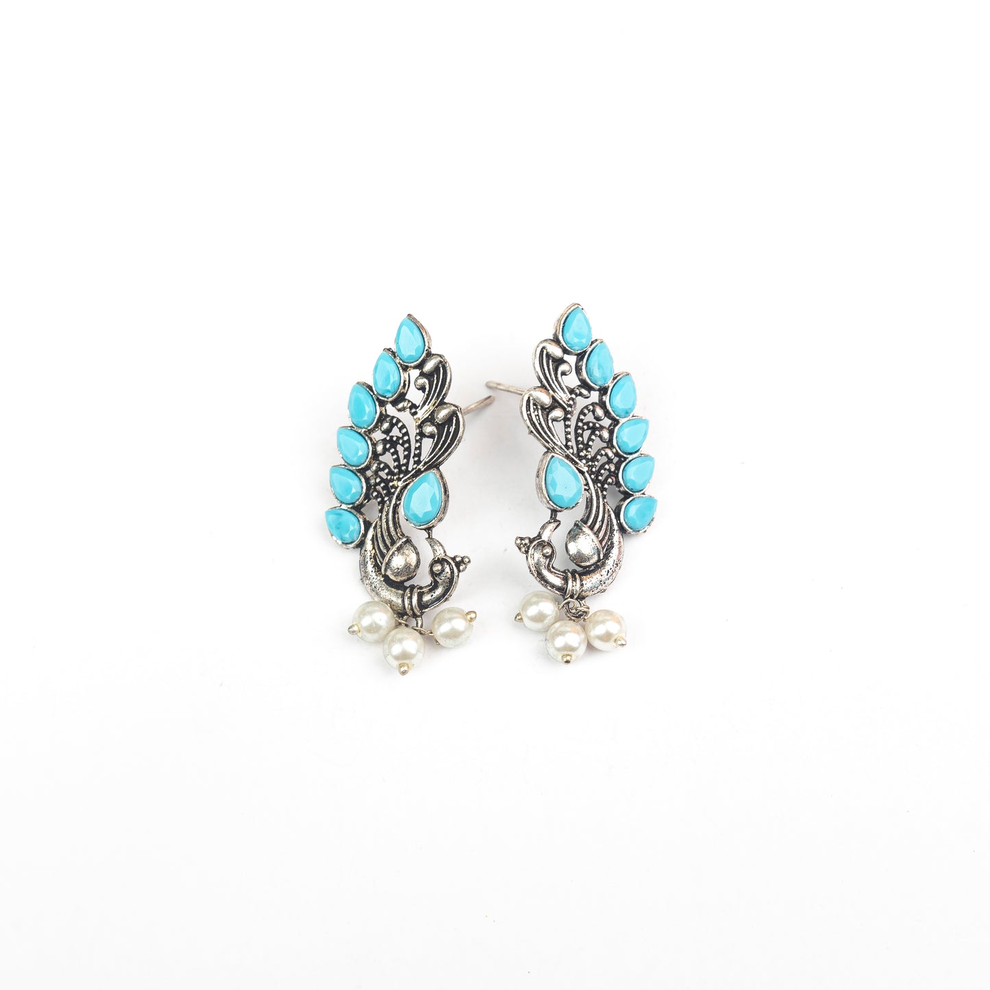 Mayur Pride stud earrings (Sky Blue)