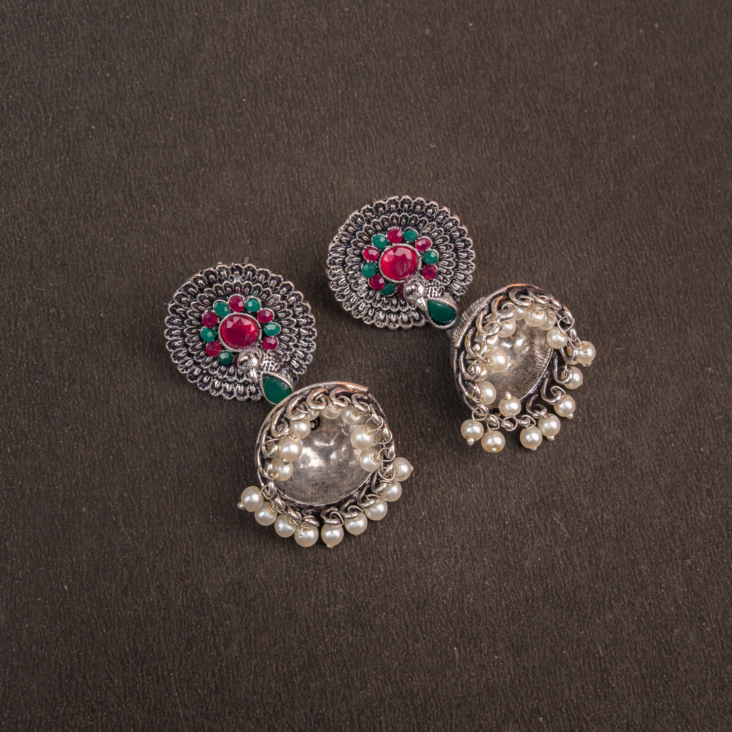Evergreen jhumka earrings (Multicolored)