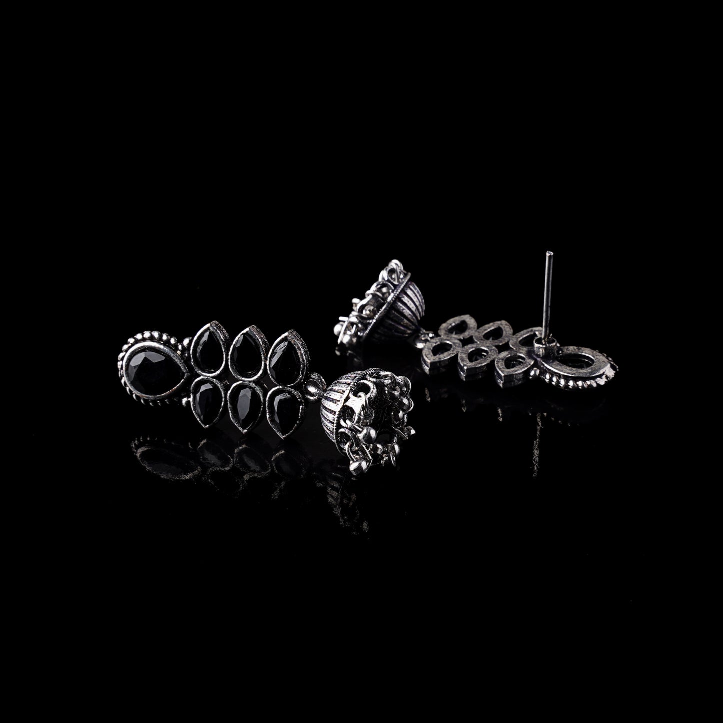 Dazzle Dash Jhumki earring (Black)