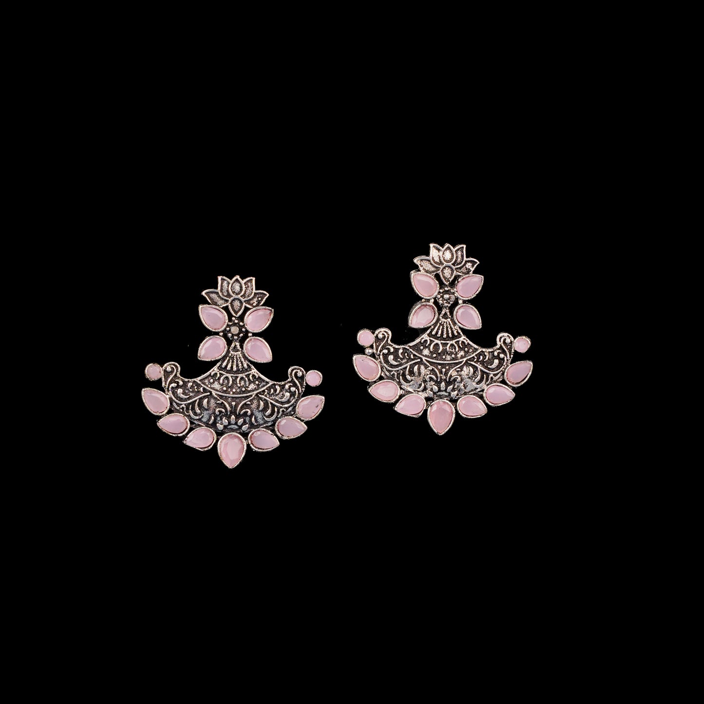Shimmer and shine dangler earrings (Baby Pink)