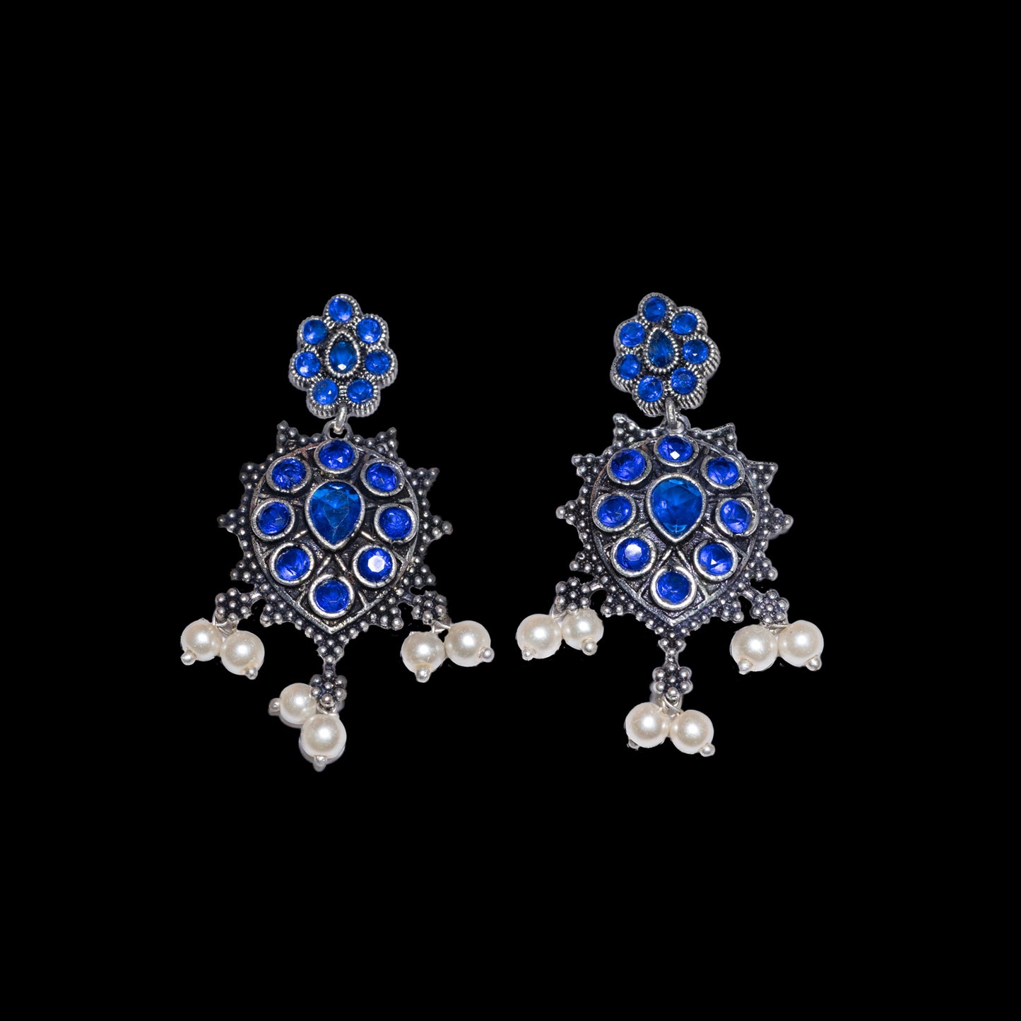 Drop Radiance dangler earrings (Blue)