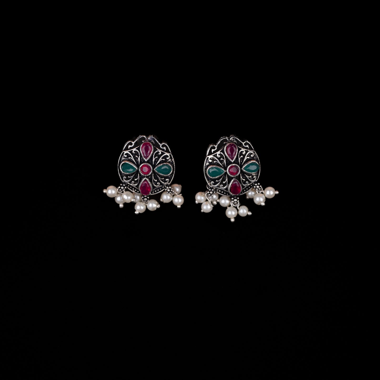 Gem Globe stud earrings (Multicolored)