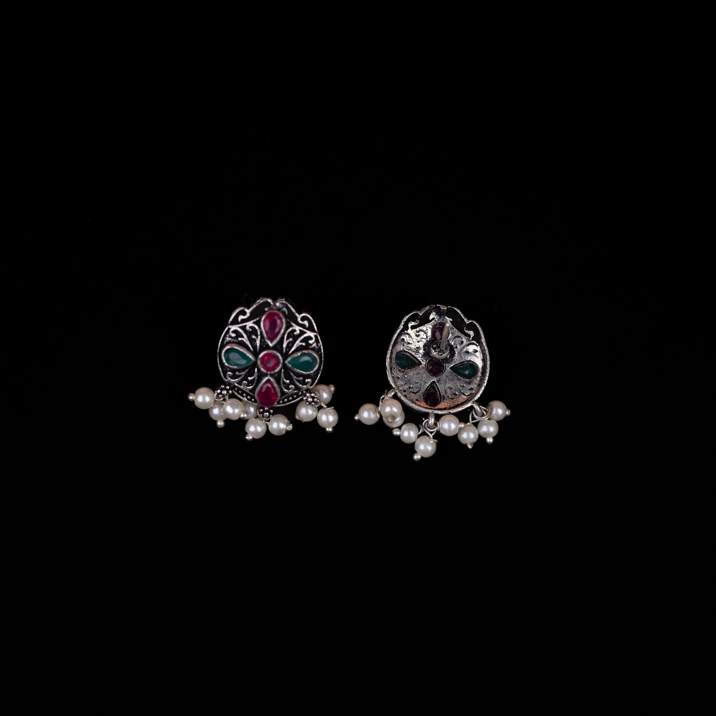 Gem Globe stud earrings (Multicolored)