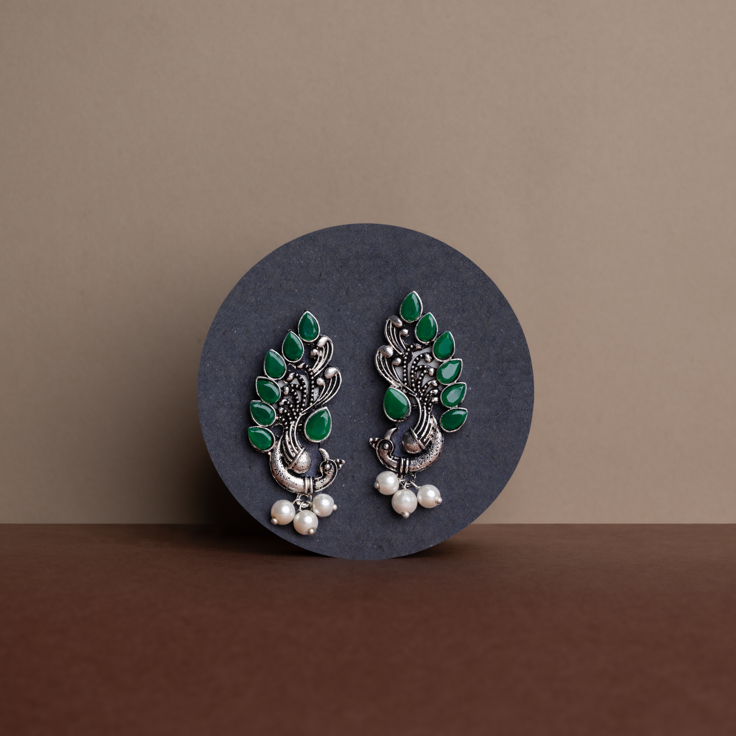 Mayur Pride stud earrings (Green)