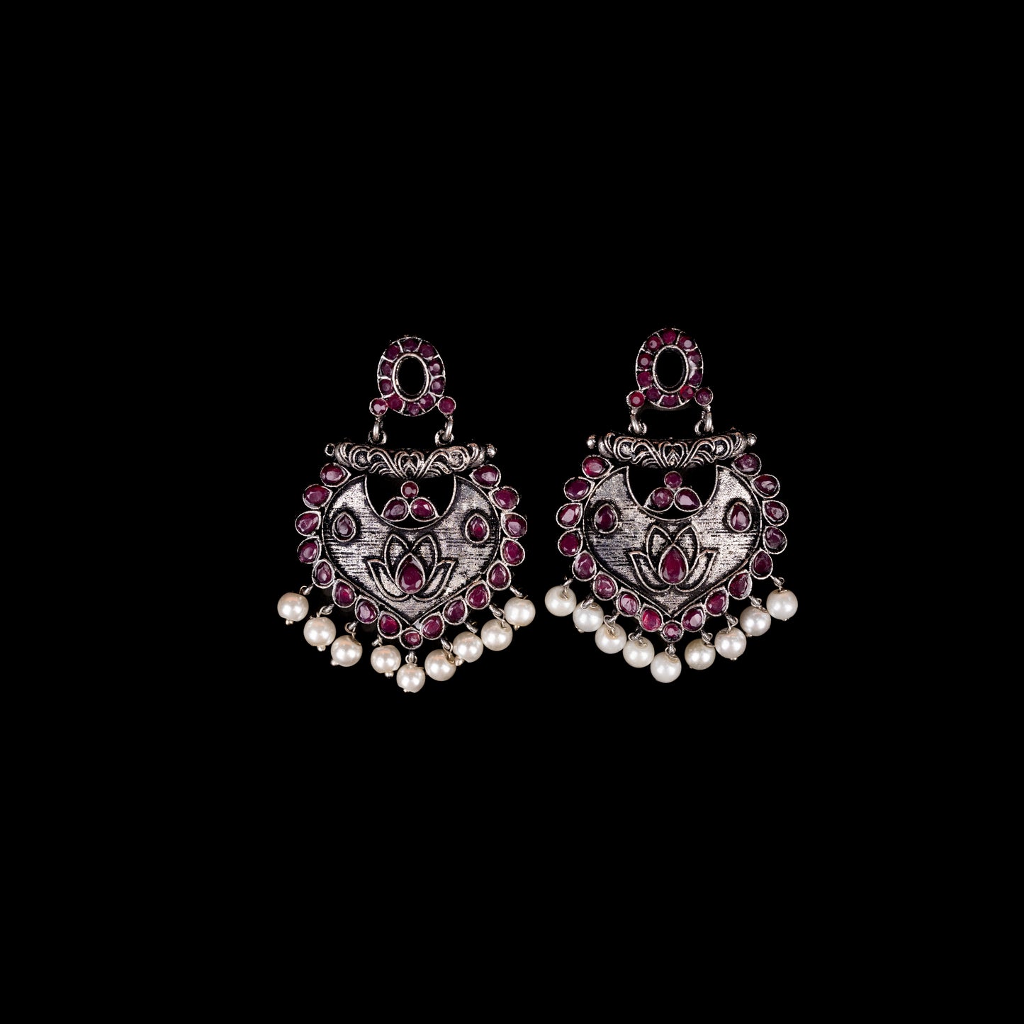 Phuljhadi prestine Dangler earrings (Red)