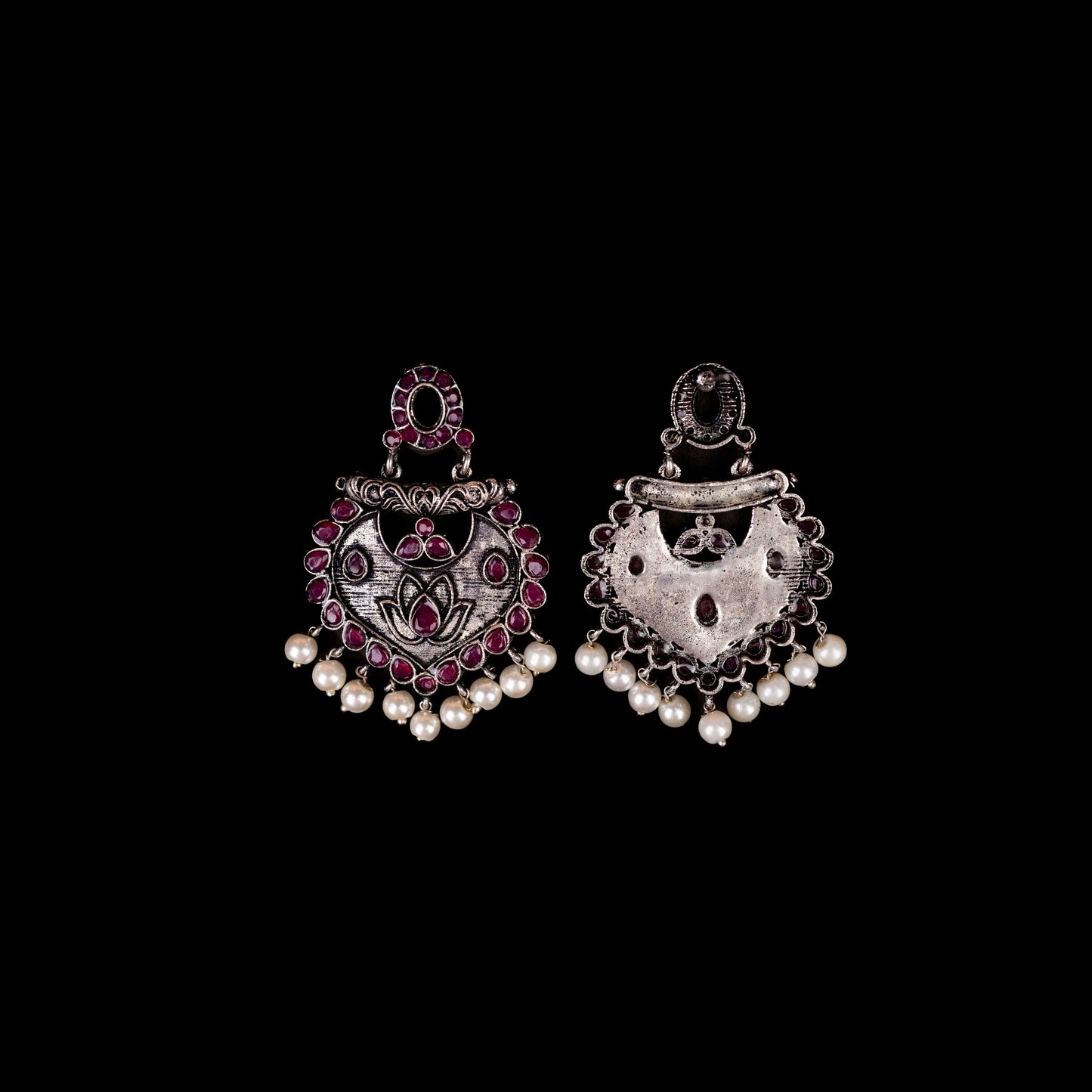 Phuljhadi prestine Dangler earrings (Red)