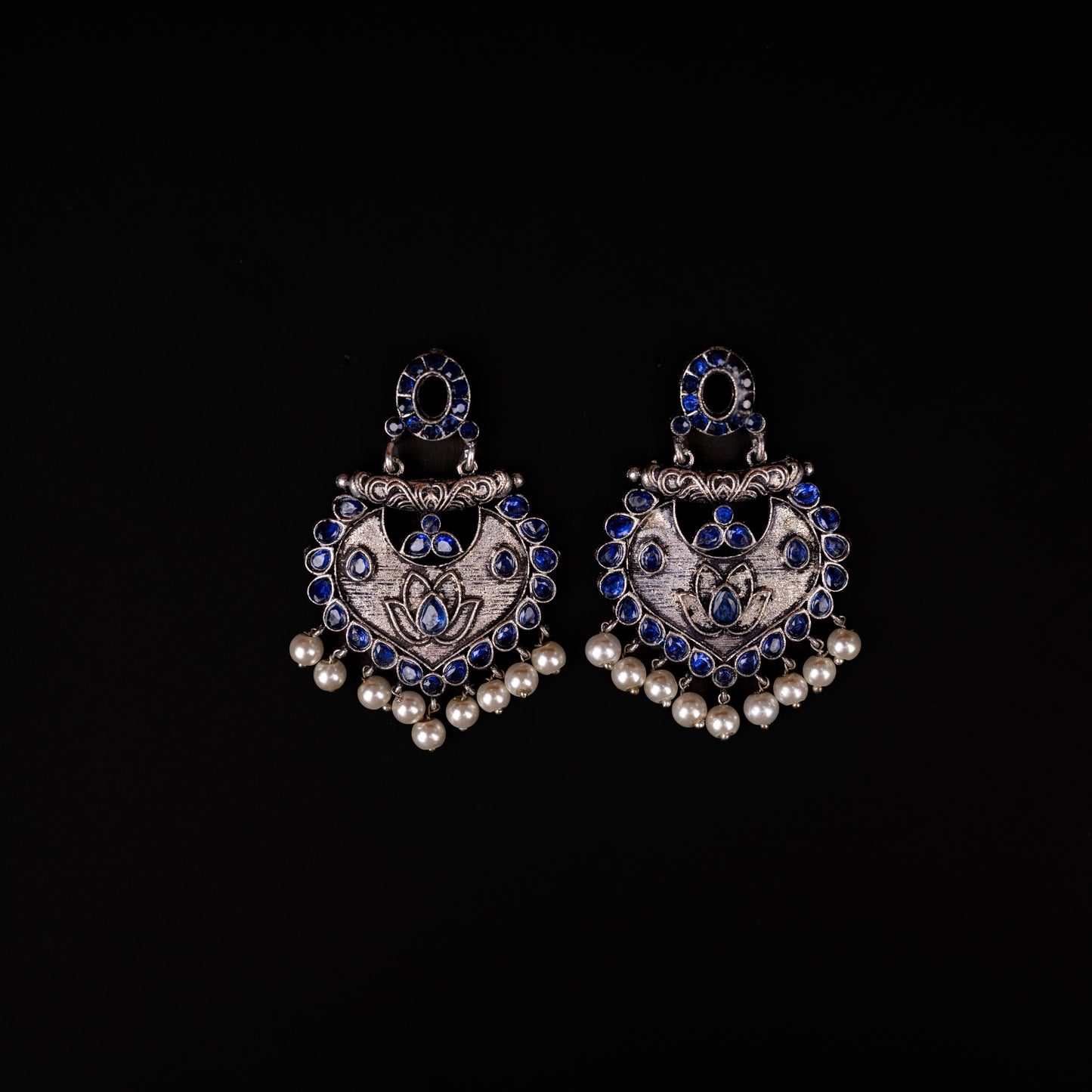 Phuljhadi prestine Dangler earrings (Blue)