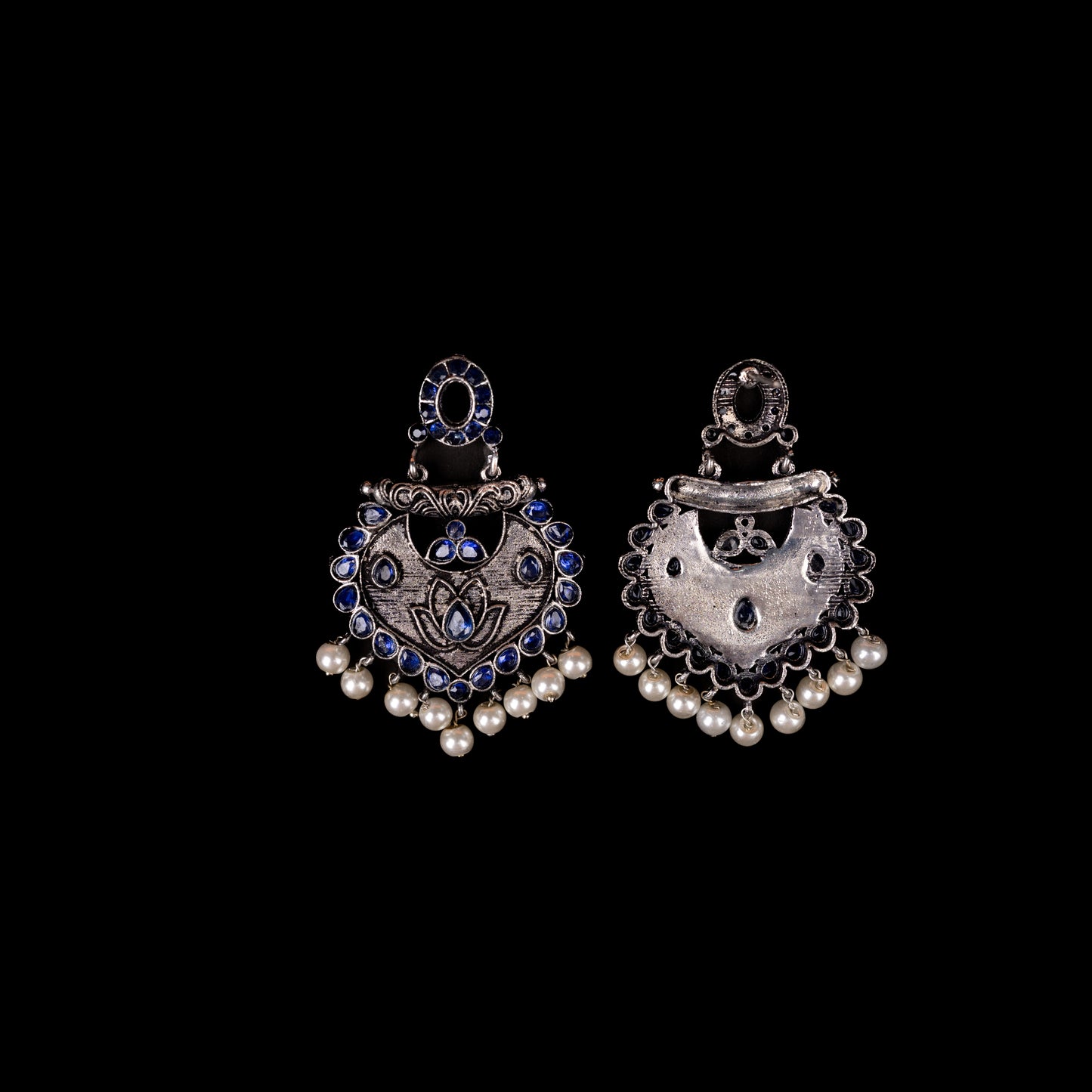 Phuljhadi prestine Dangler earrings (Blue)