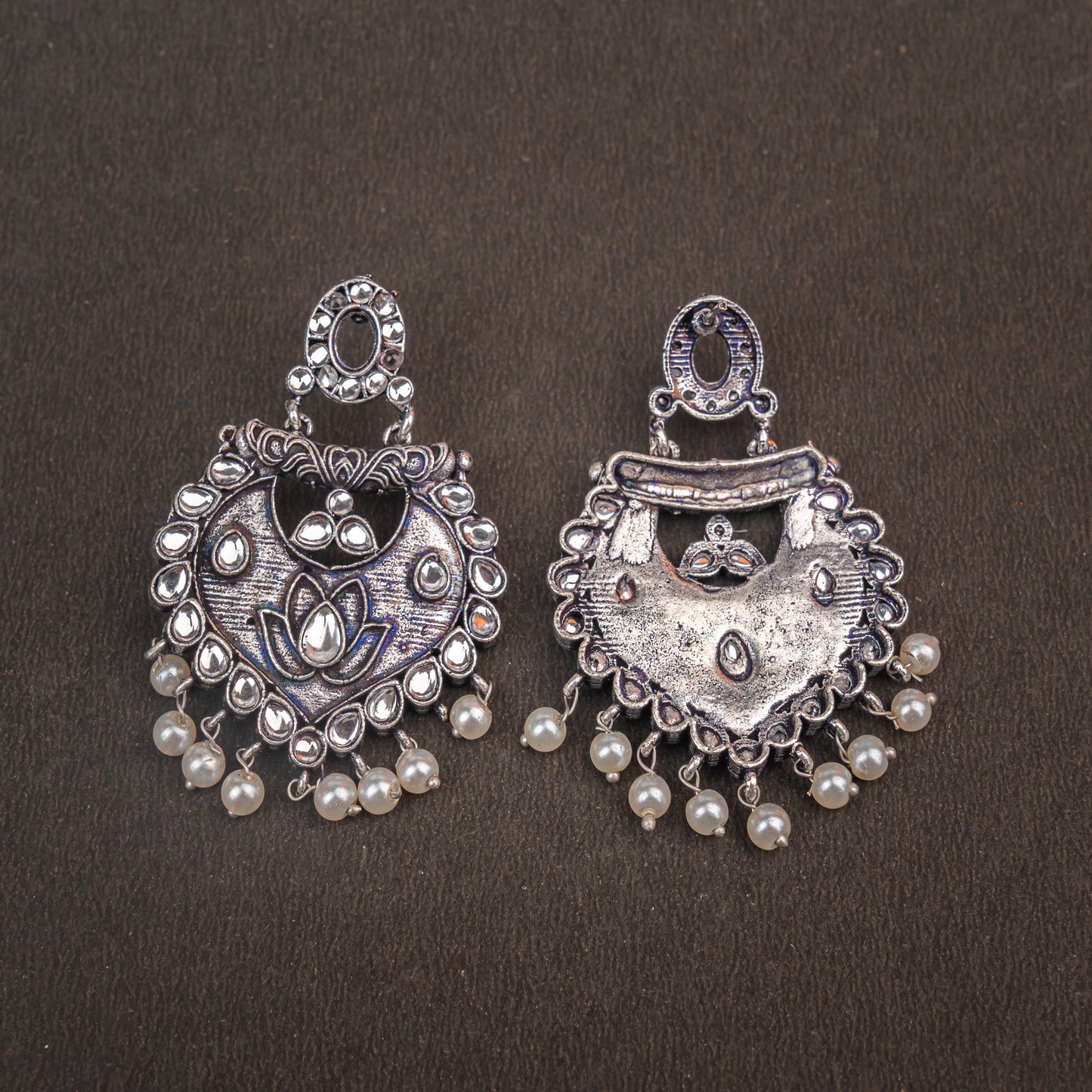 Phuljhadi prestine Dangler earrings (White)