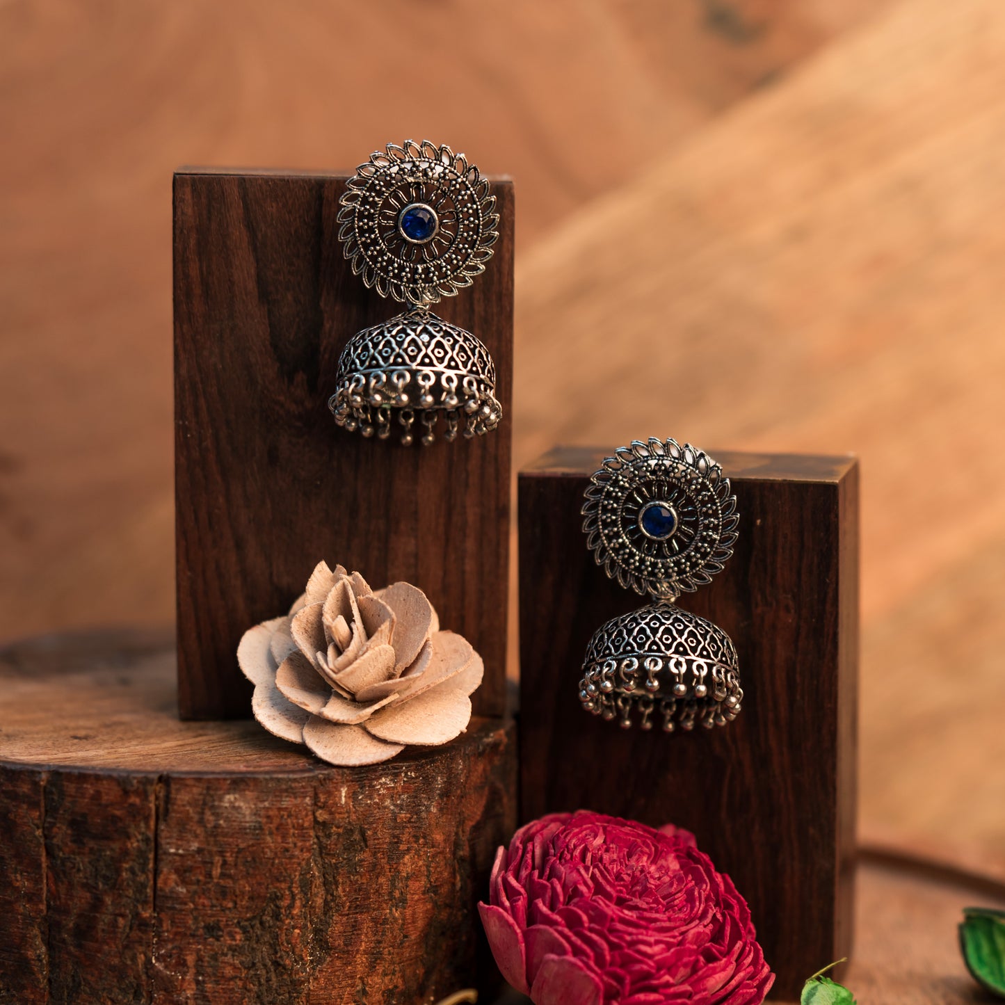 Jhilmil jhumki earring (Blue)