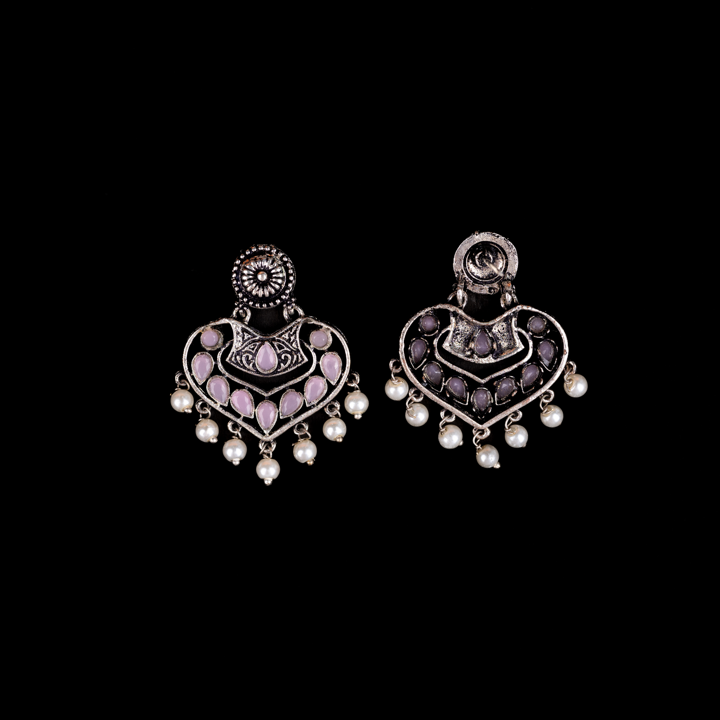 Patra dangler earrings (Baby Pink)