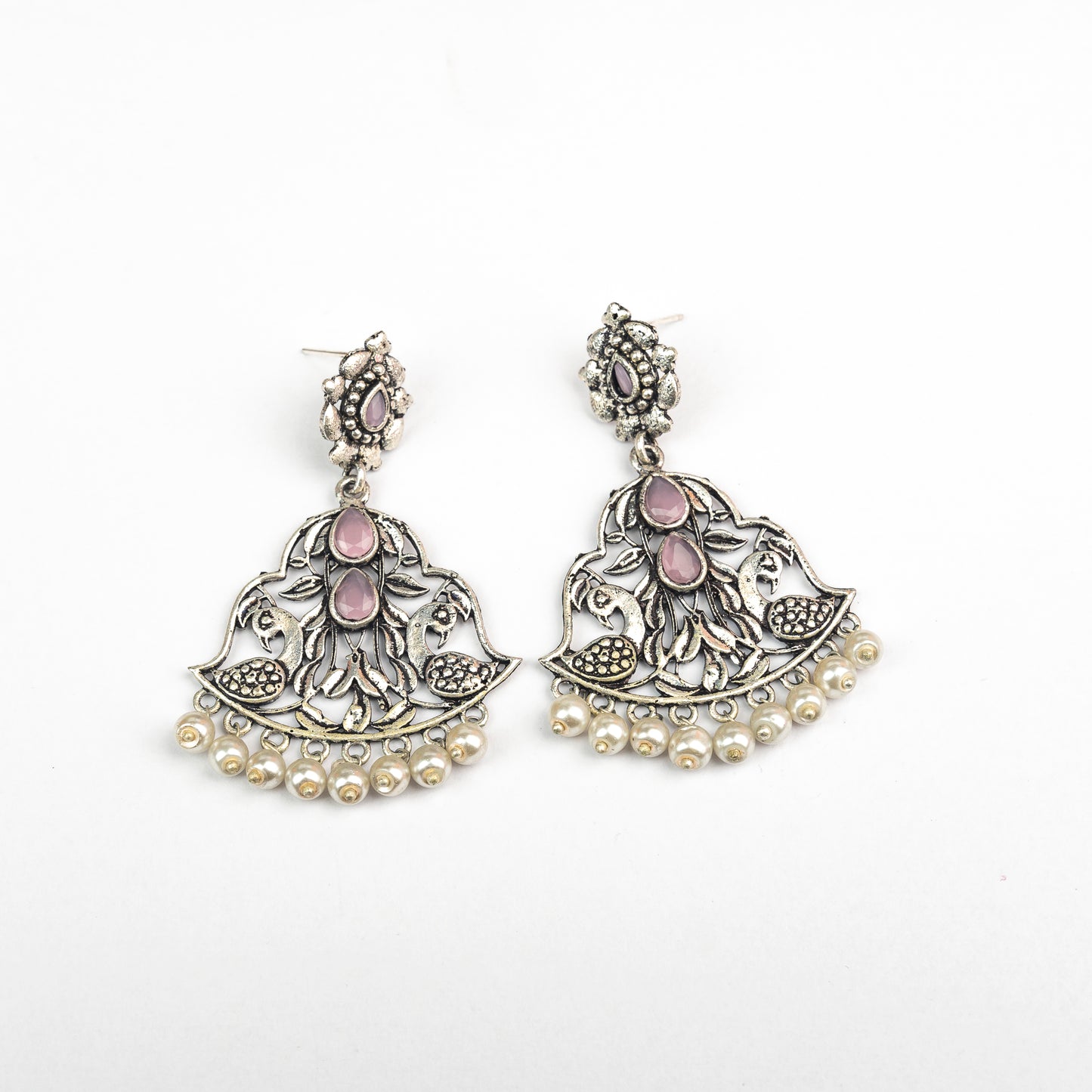 Morpatra dangler earrings (Baby Pink)