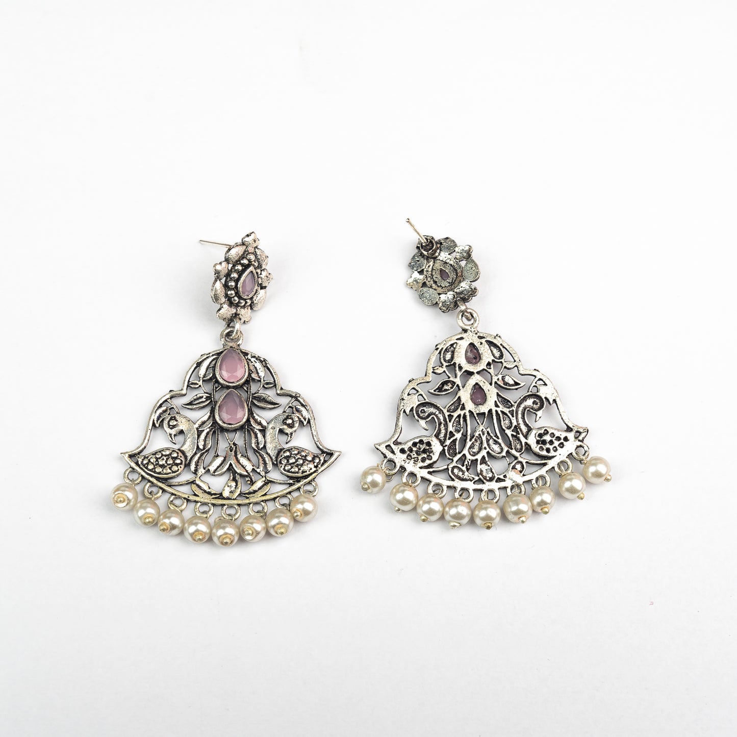 Morpatra dangler earrings (Baby Pink)
