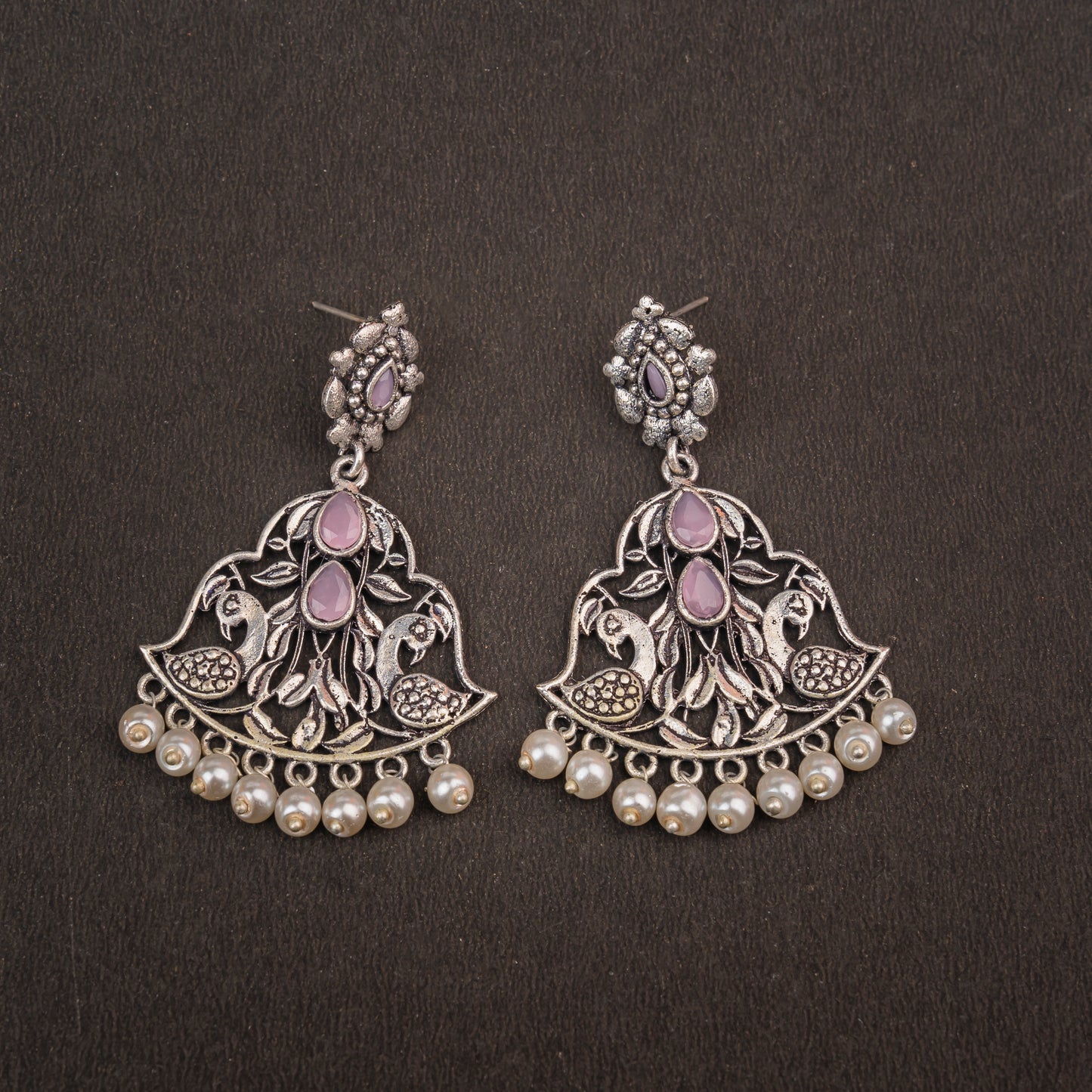 Morpatra dangler earrings (Baby Pink)