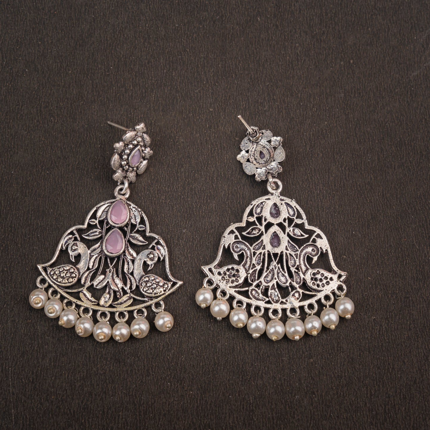 Morpatra dangler earrings (Baby Pink)