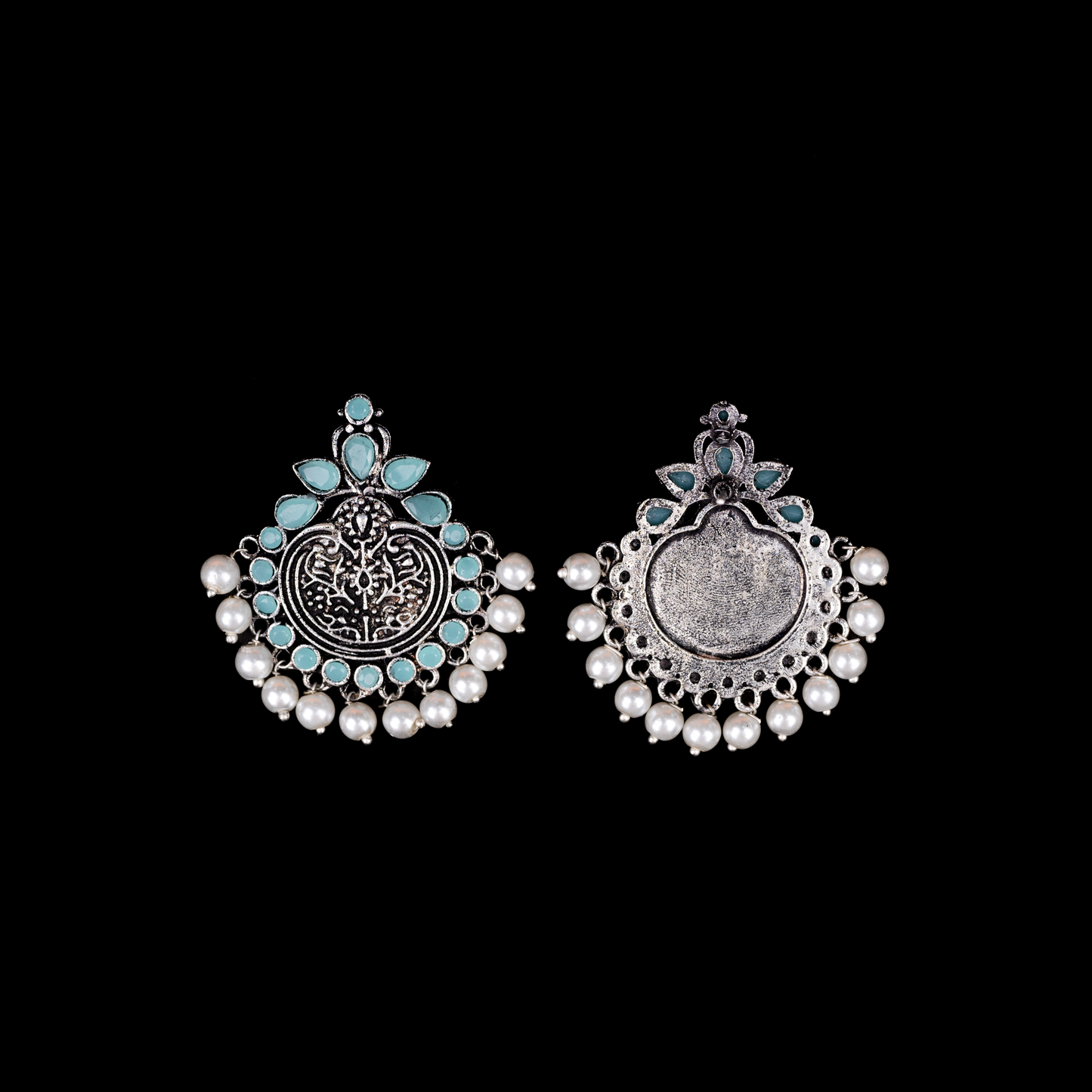 Royal flare stud earrings (Mint)