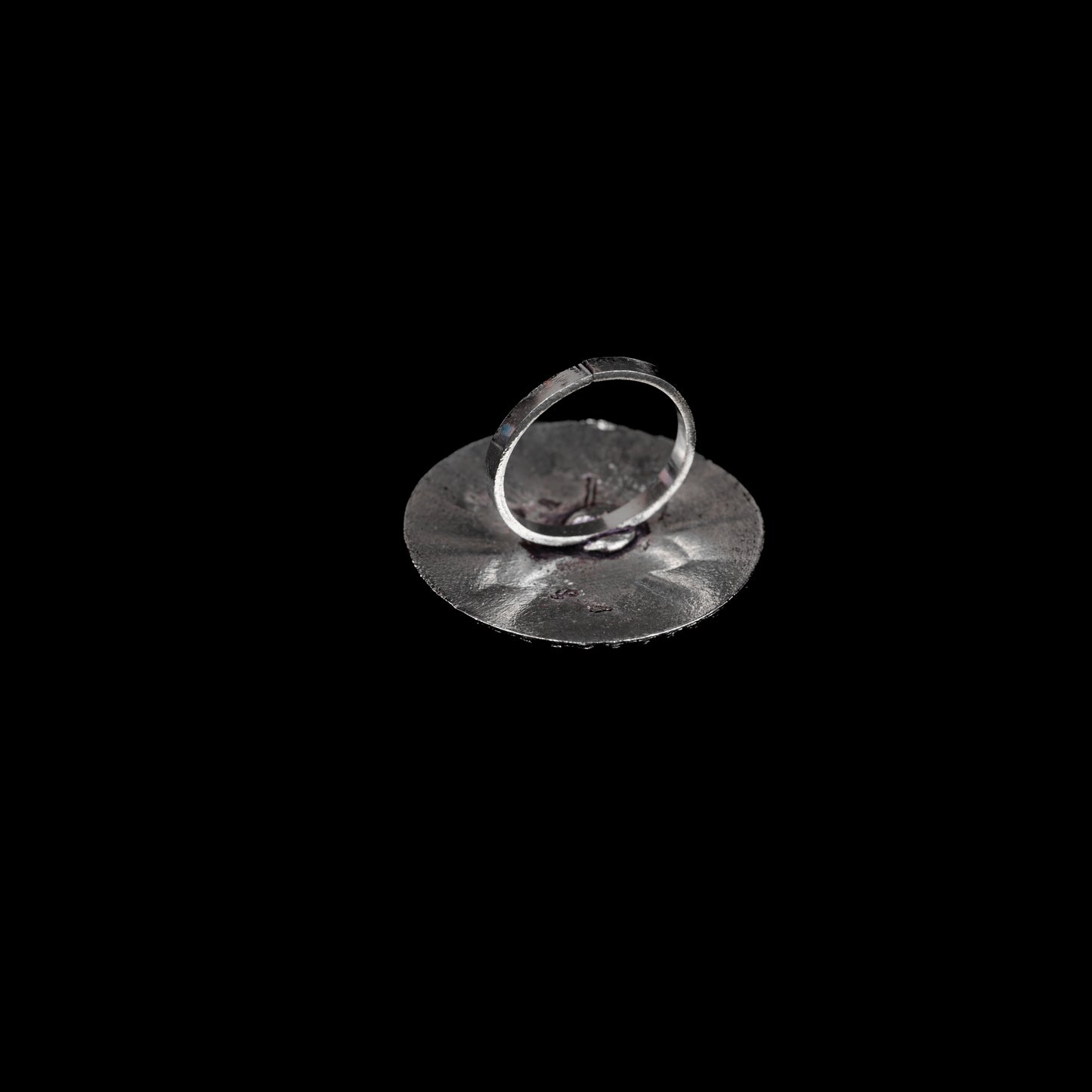 Floral chakra stone studded ring (Green)