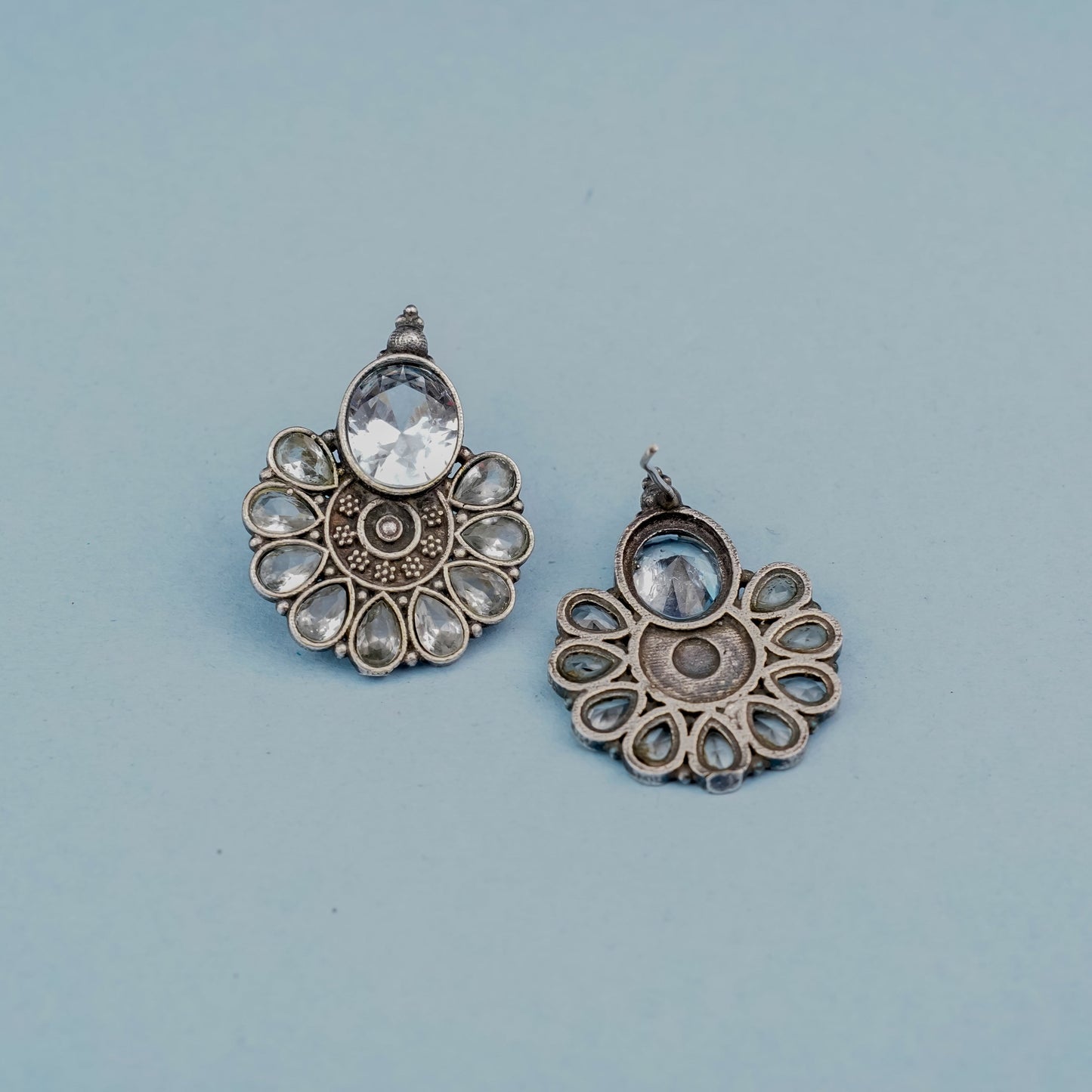 Kundan Brass Stud Earrings