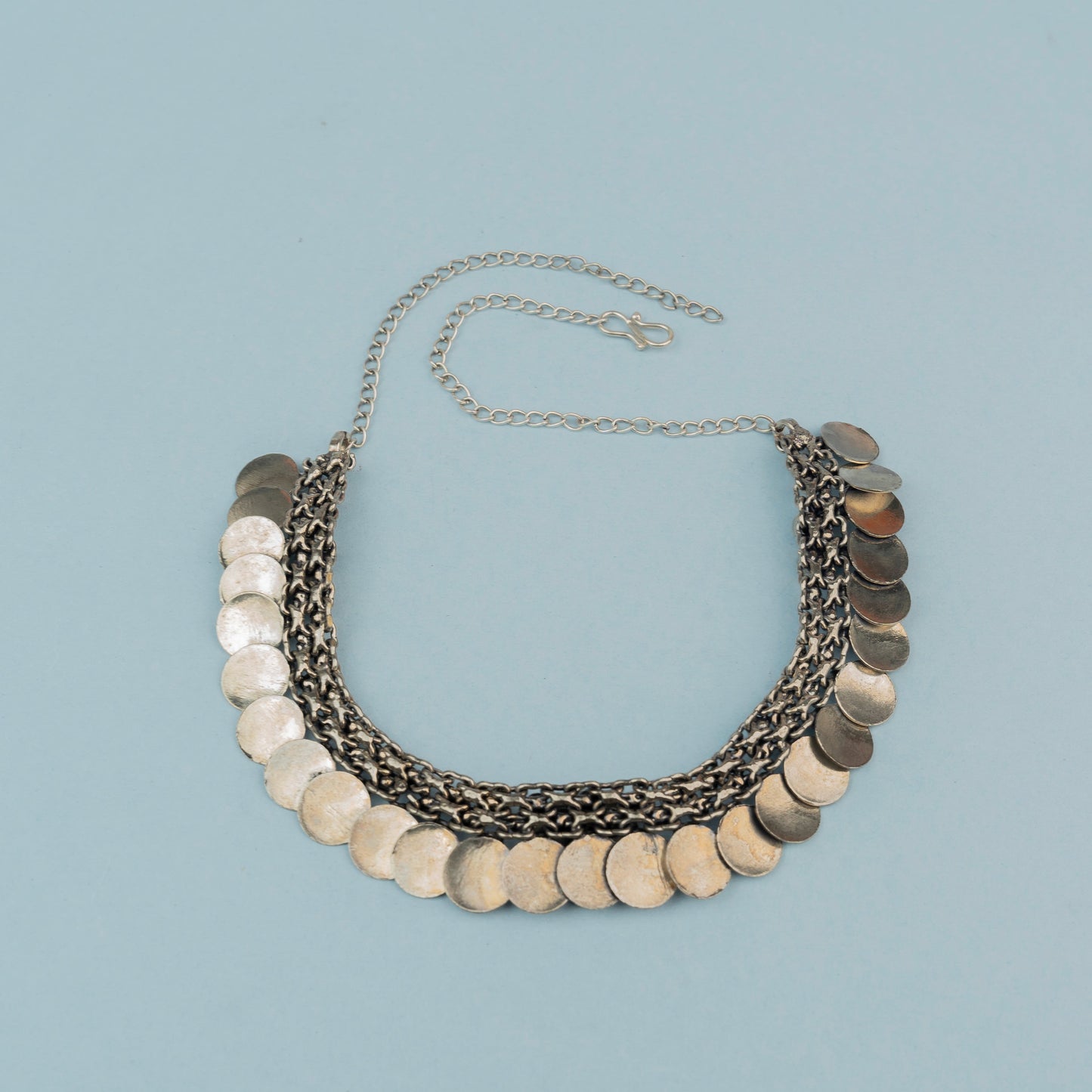 Black stone Brass Coin Neckpiece