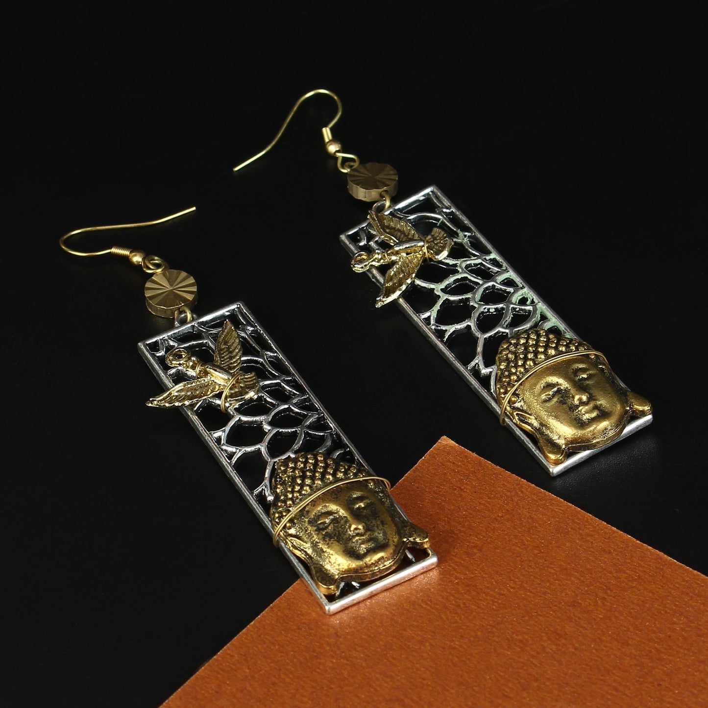 Handmade Brass Buddha Earring