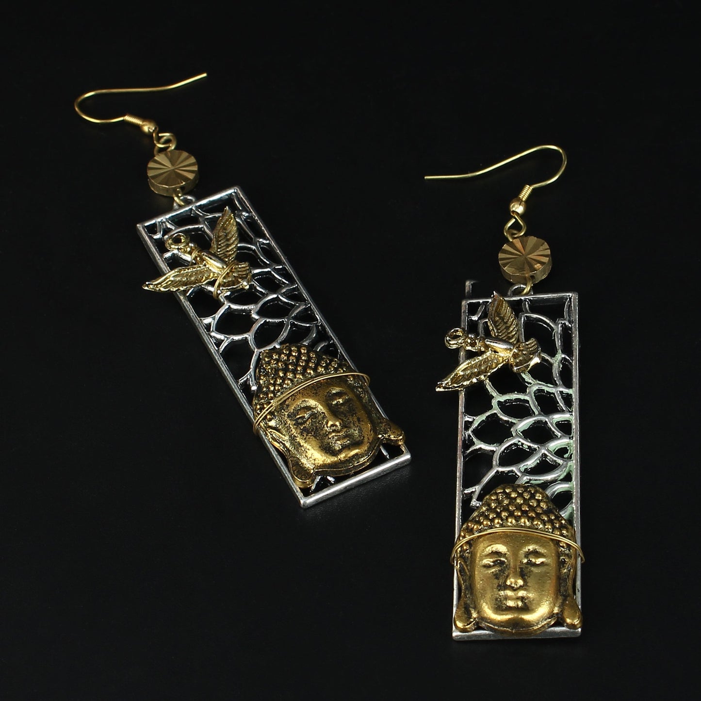 Handmade Brass Buddha Earring