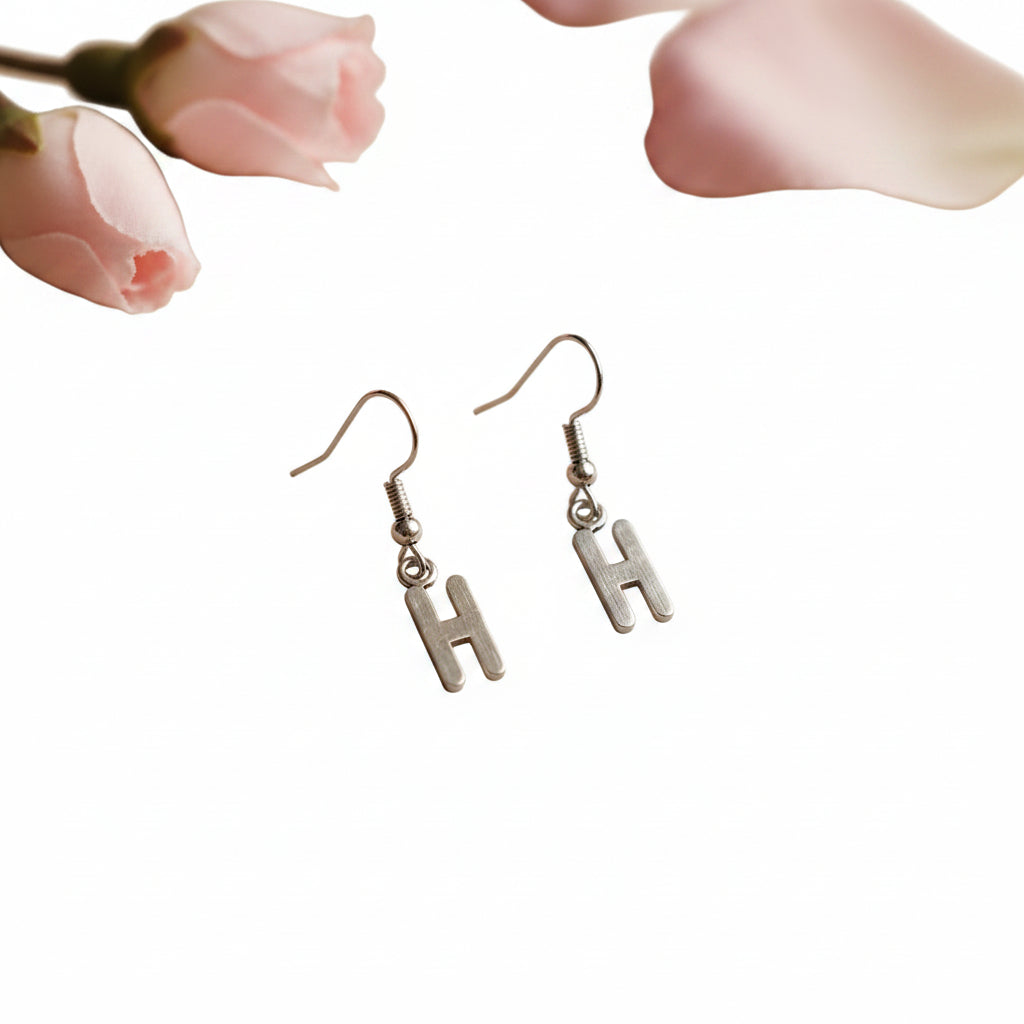 Classic Capital 'H' Charm Earring