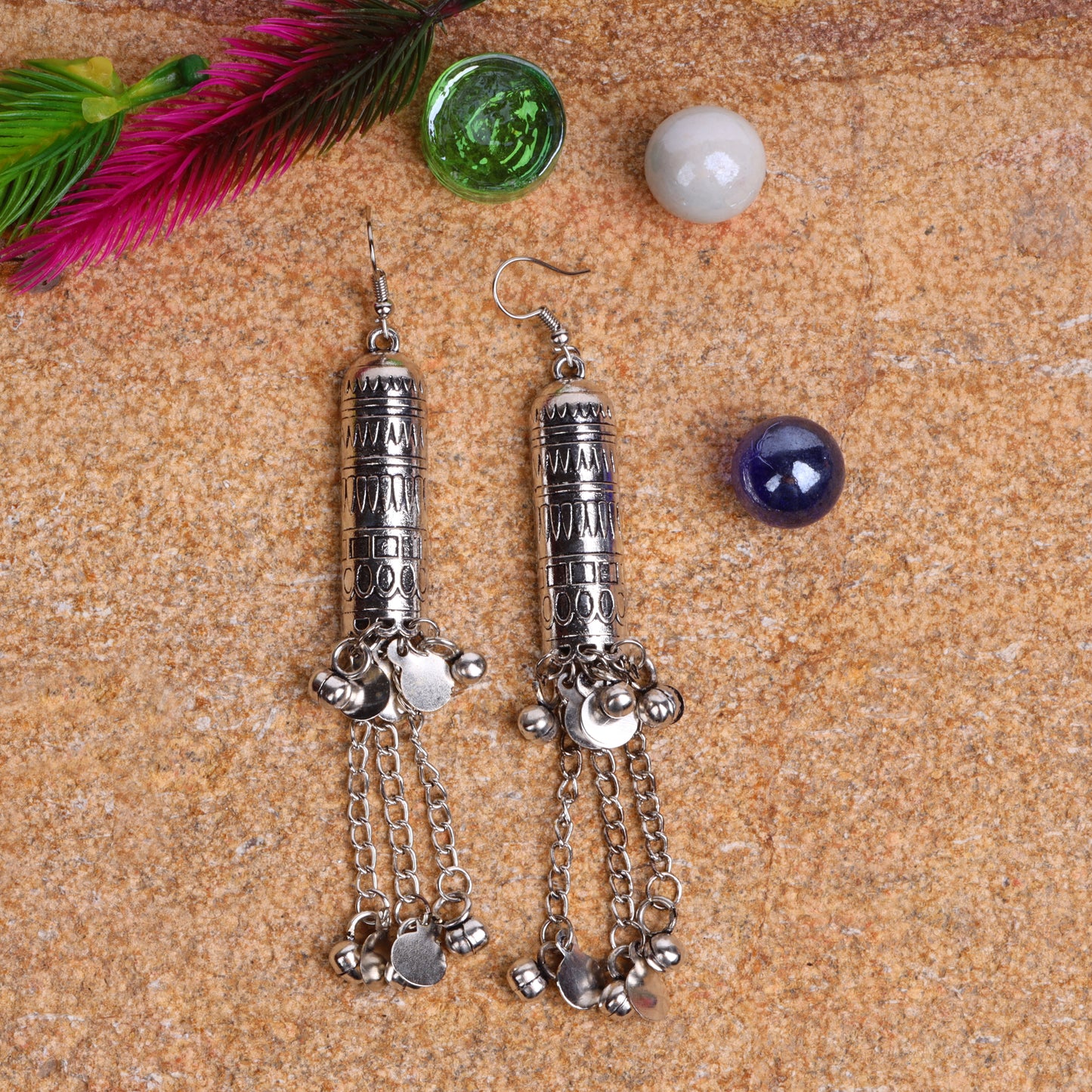 Nitya Kalika Dangler earrings (Silver)