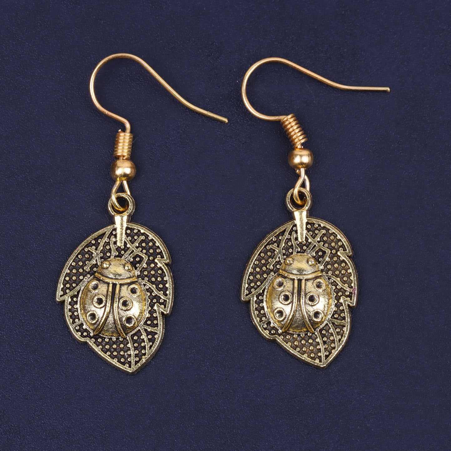 Beetle bling dangler earrings