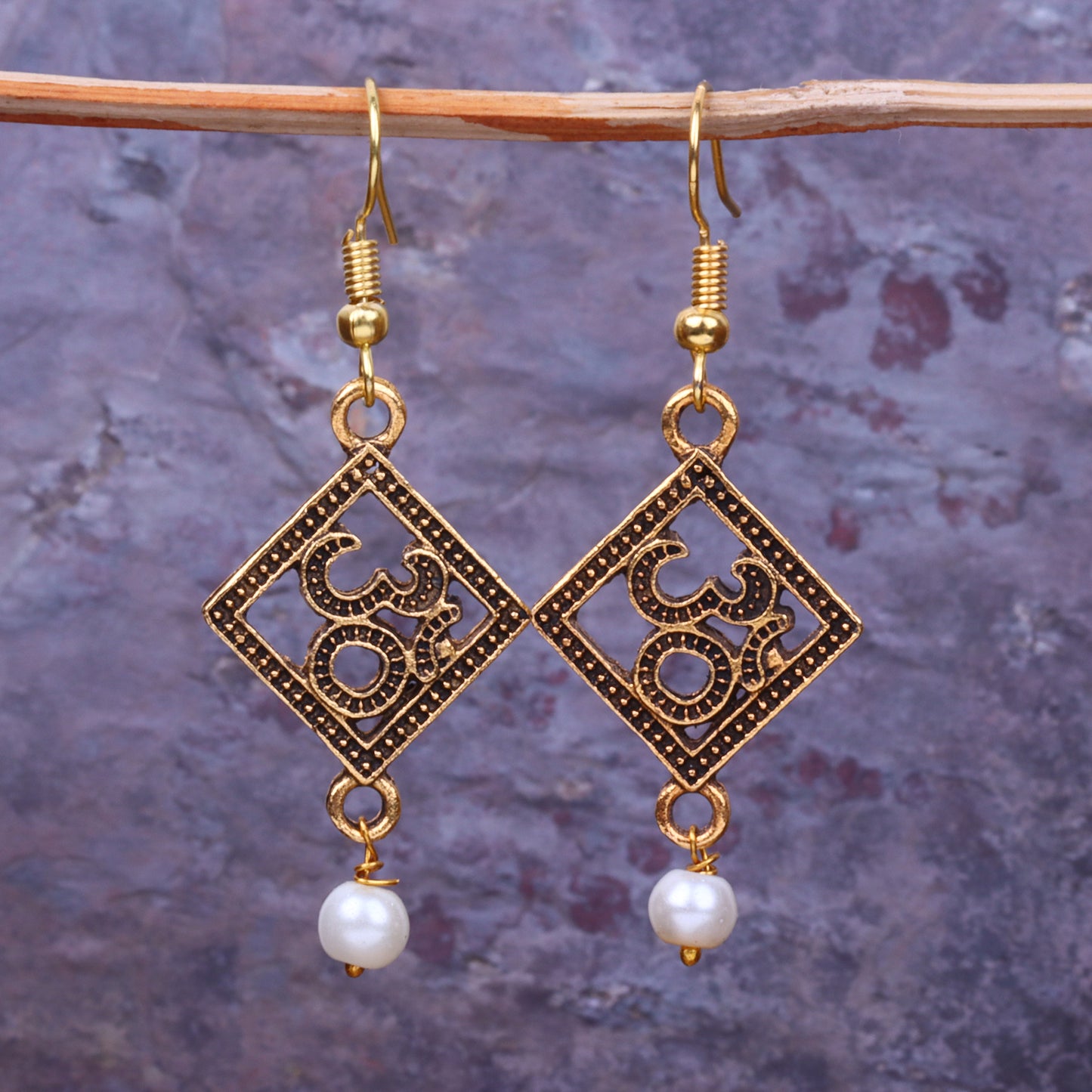 Eternal om dangler earrings