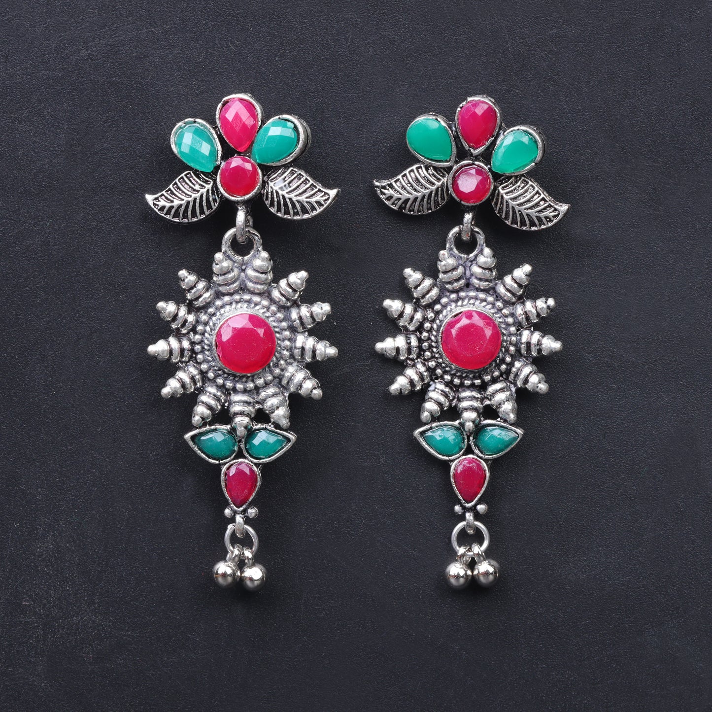 FloraSun dangler earrings (Multicolored)