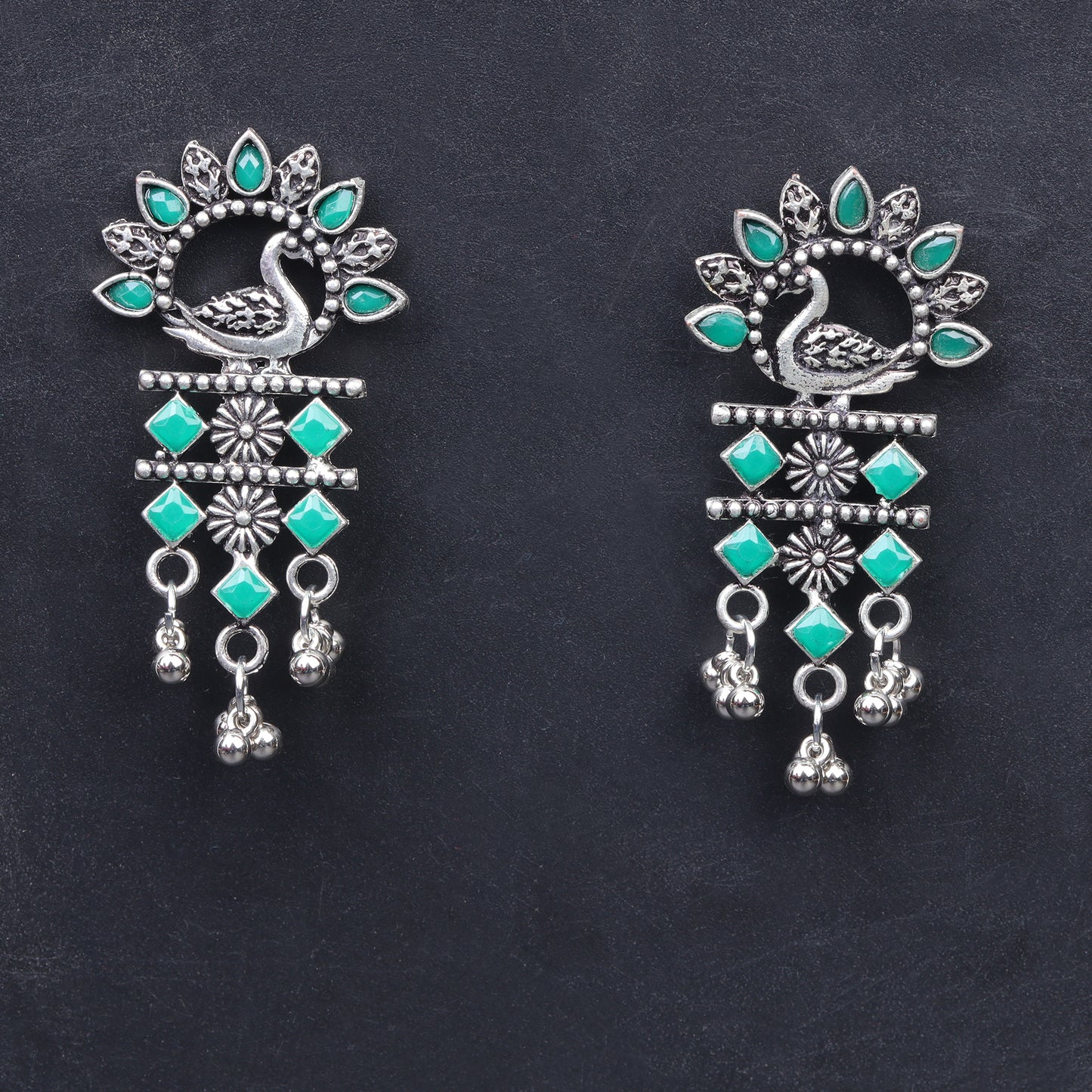 Marsh Muse dangler earring (Green)