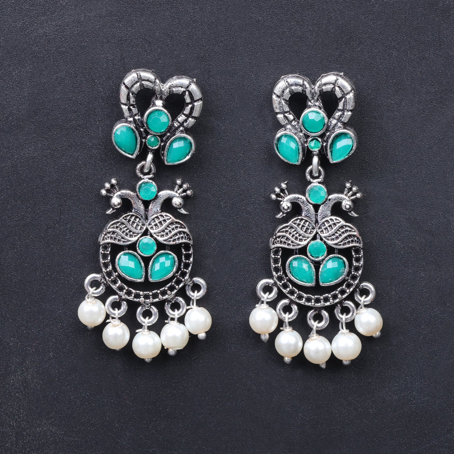 Neelkanth Dangler earrings (Green)