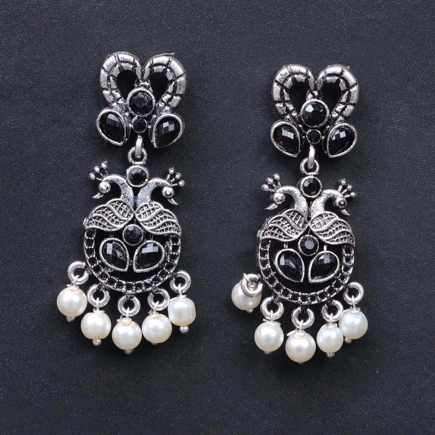 Neelkanth Dangler earrings (Black)
